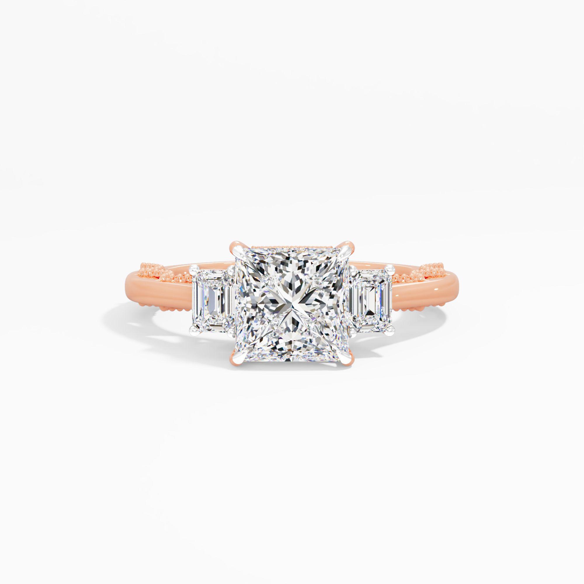 Cherrydrop Beam 3 Stone Engagement Ring