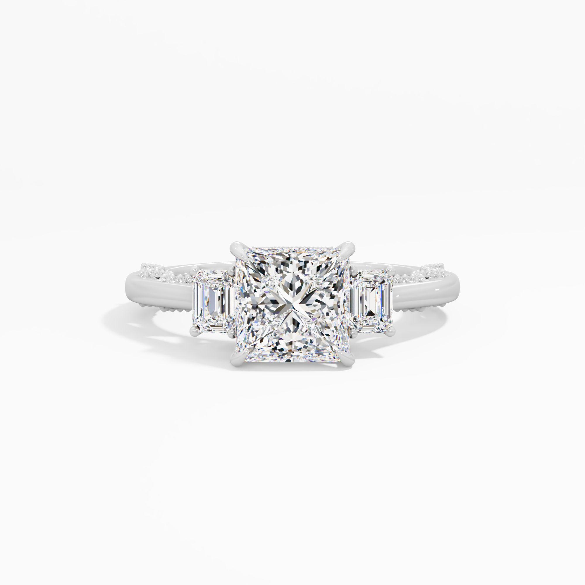 Cherrydrop Beam 3 Stone Engagement Ring