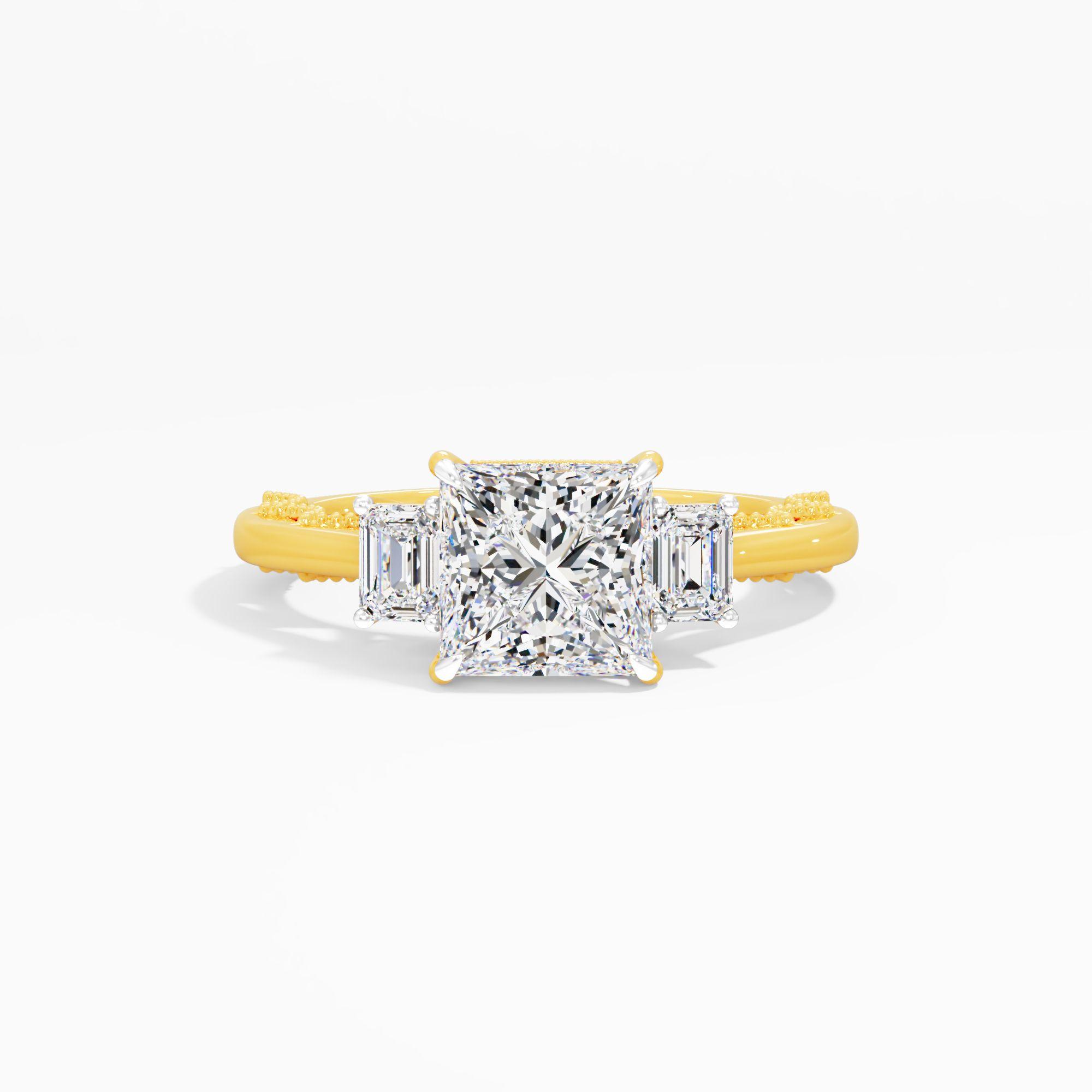 Cherrydrop Beam 3 Stone Engagement Ring