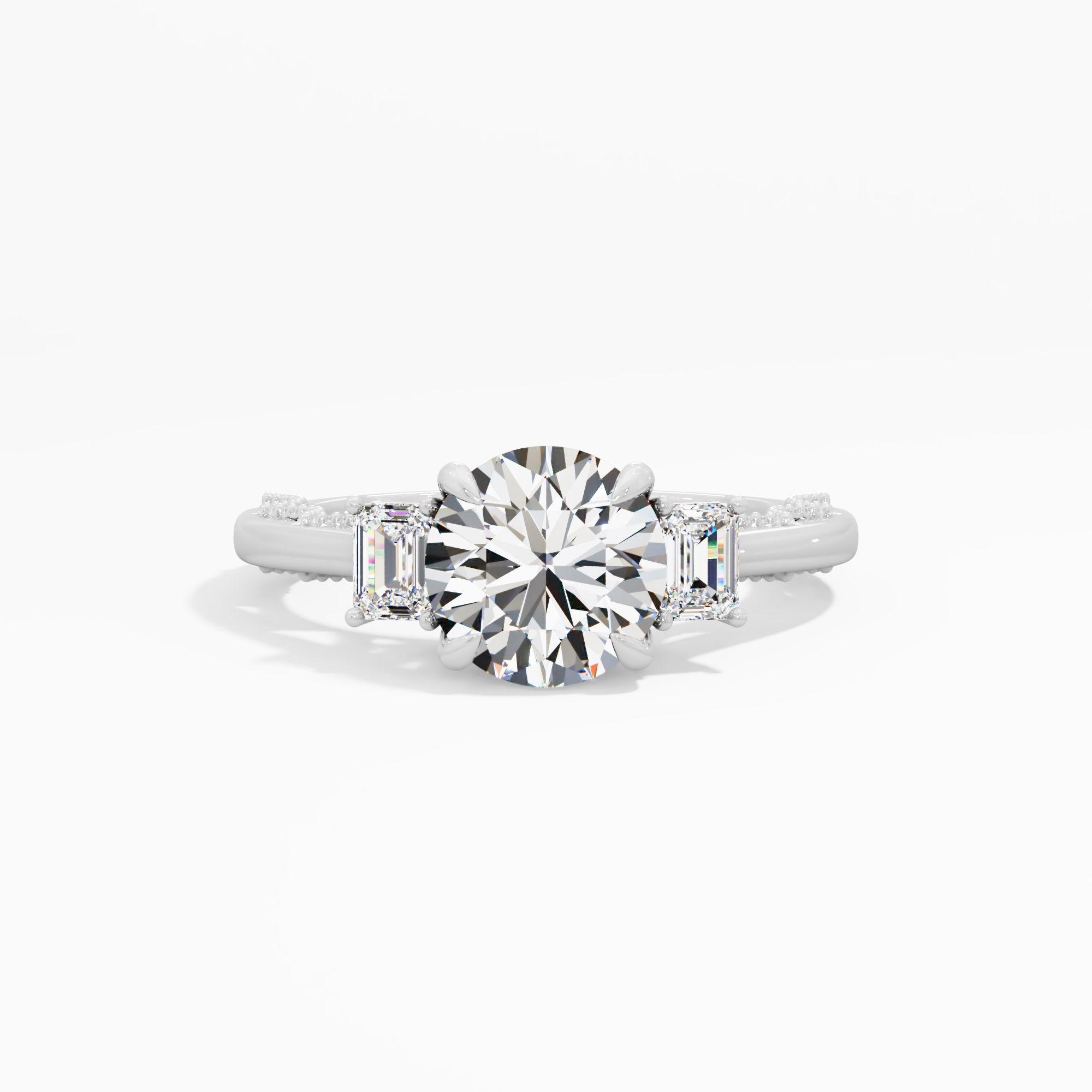 Cherrydrop Beam 3 Stone Engagement Ring