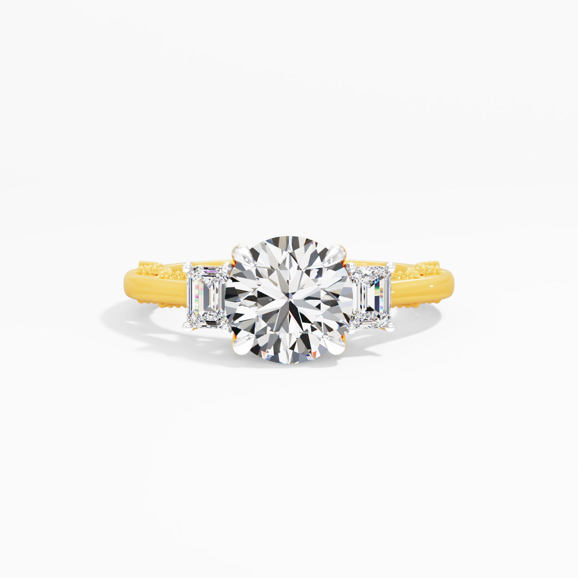 Cherrydrop Beam 3 Stone Engagement Ring