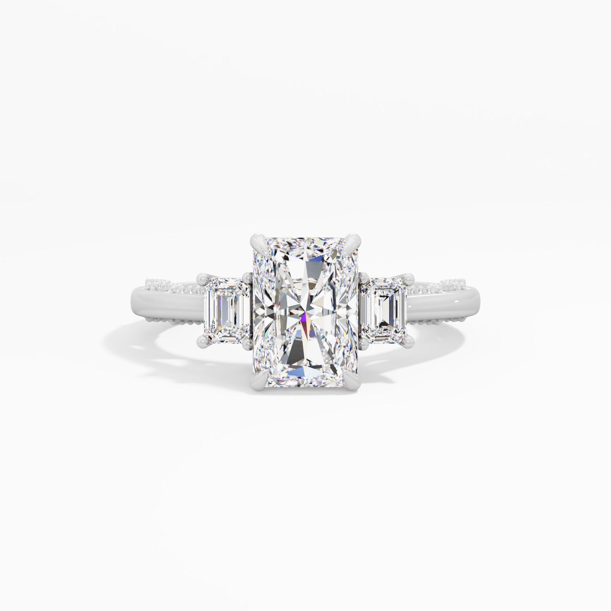 Cherrydrop Beam 3 Stone Engagement Ring