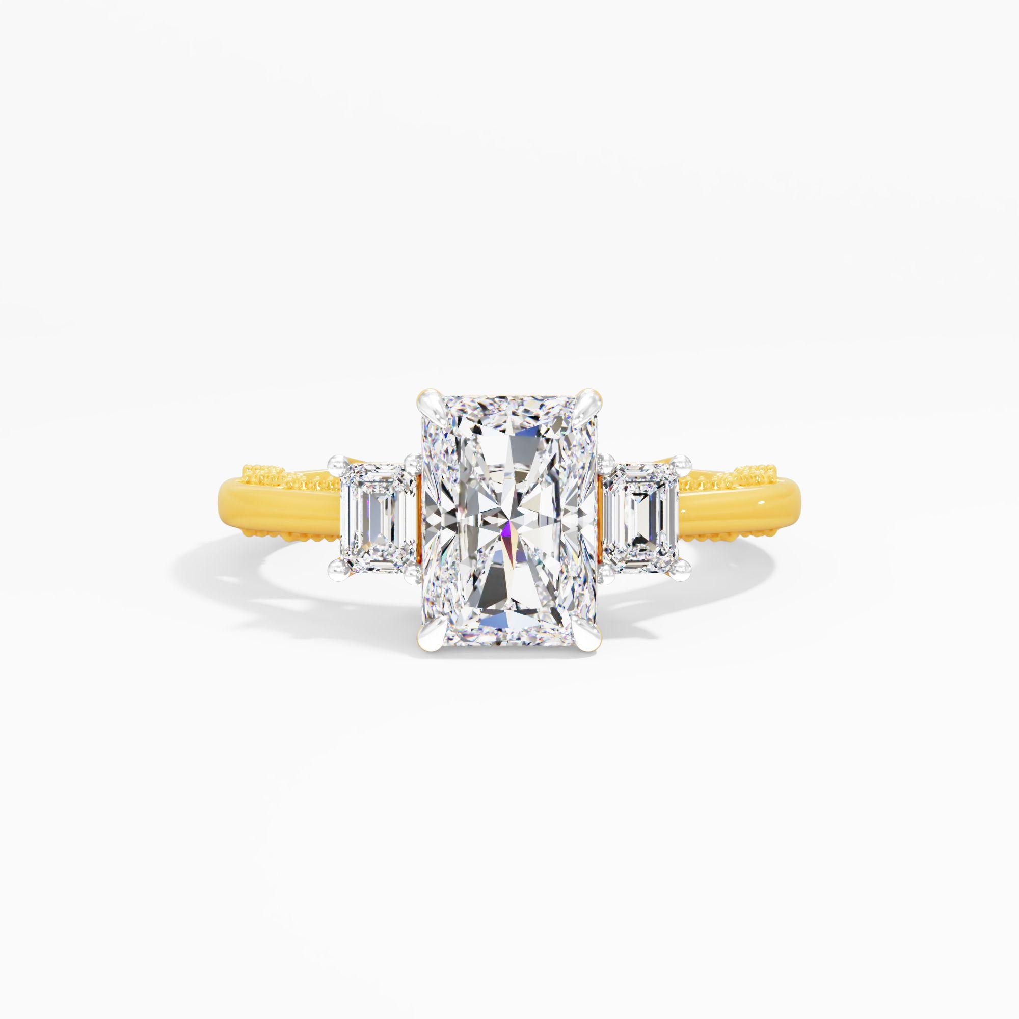 Cherrydrop Beam 3 Stone Engagement Ring