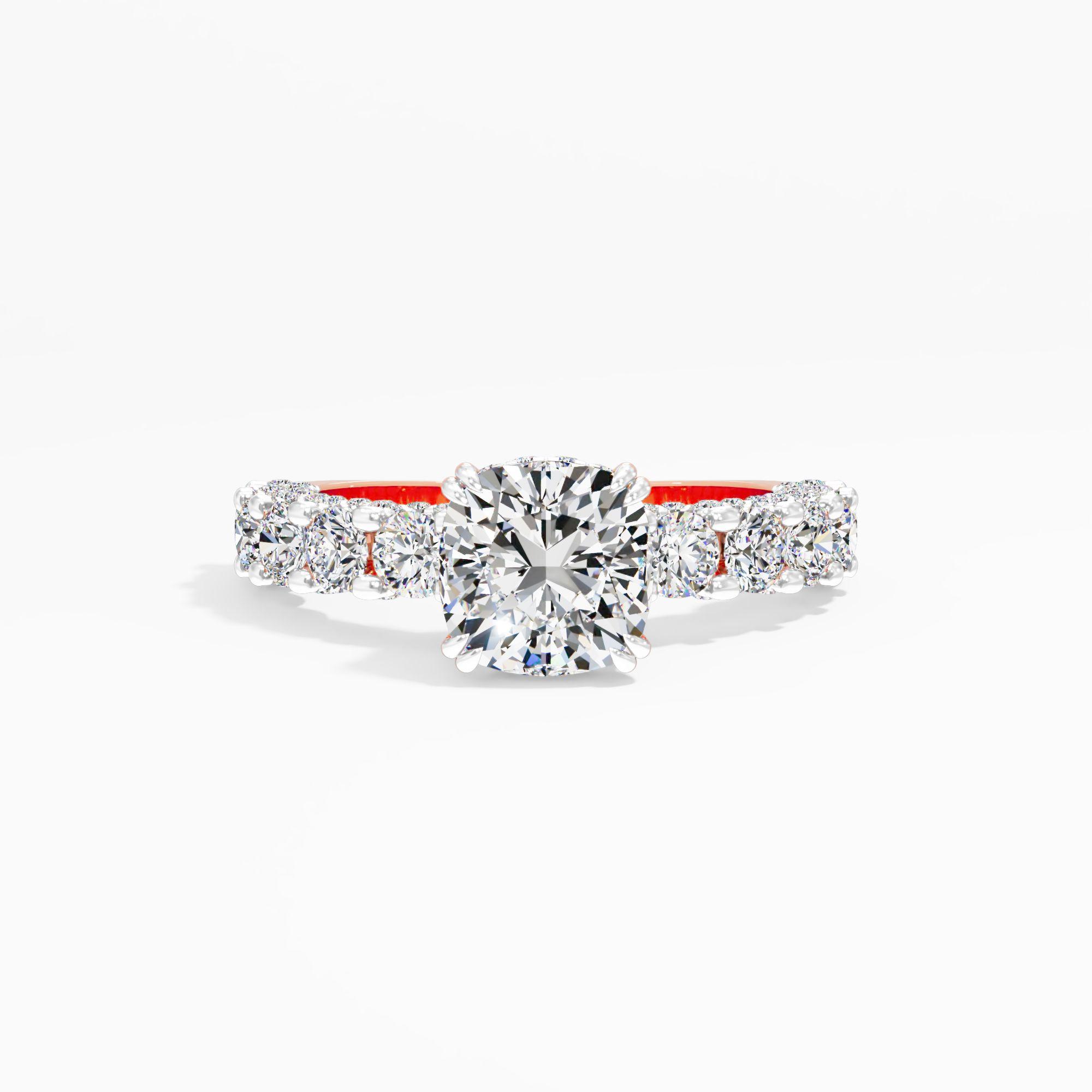 Dandelight Flow Solitaire Engagement Ring