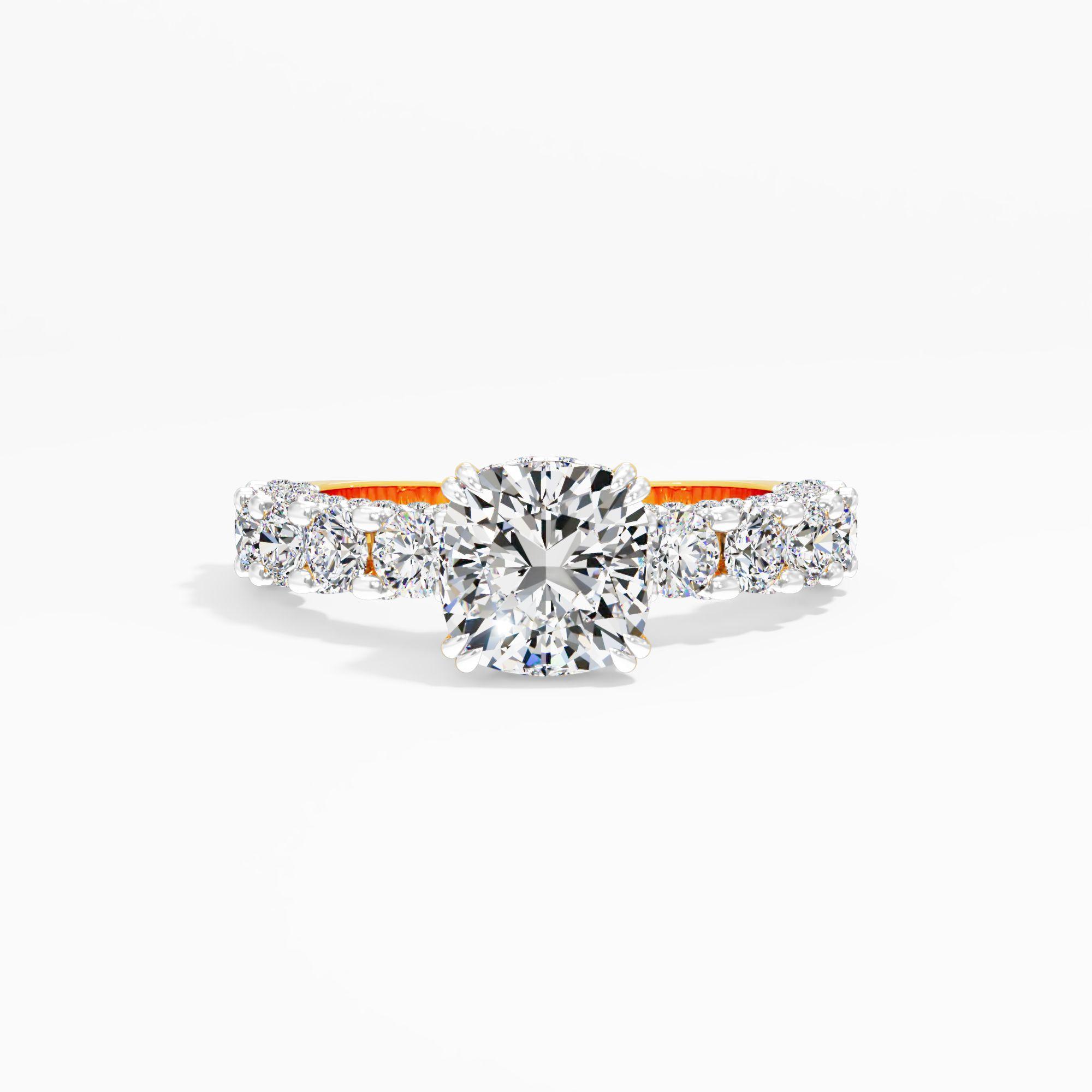 Dandelight Flow Solitaire Engagement Ring
