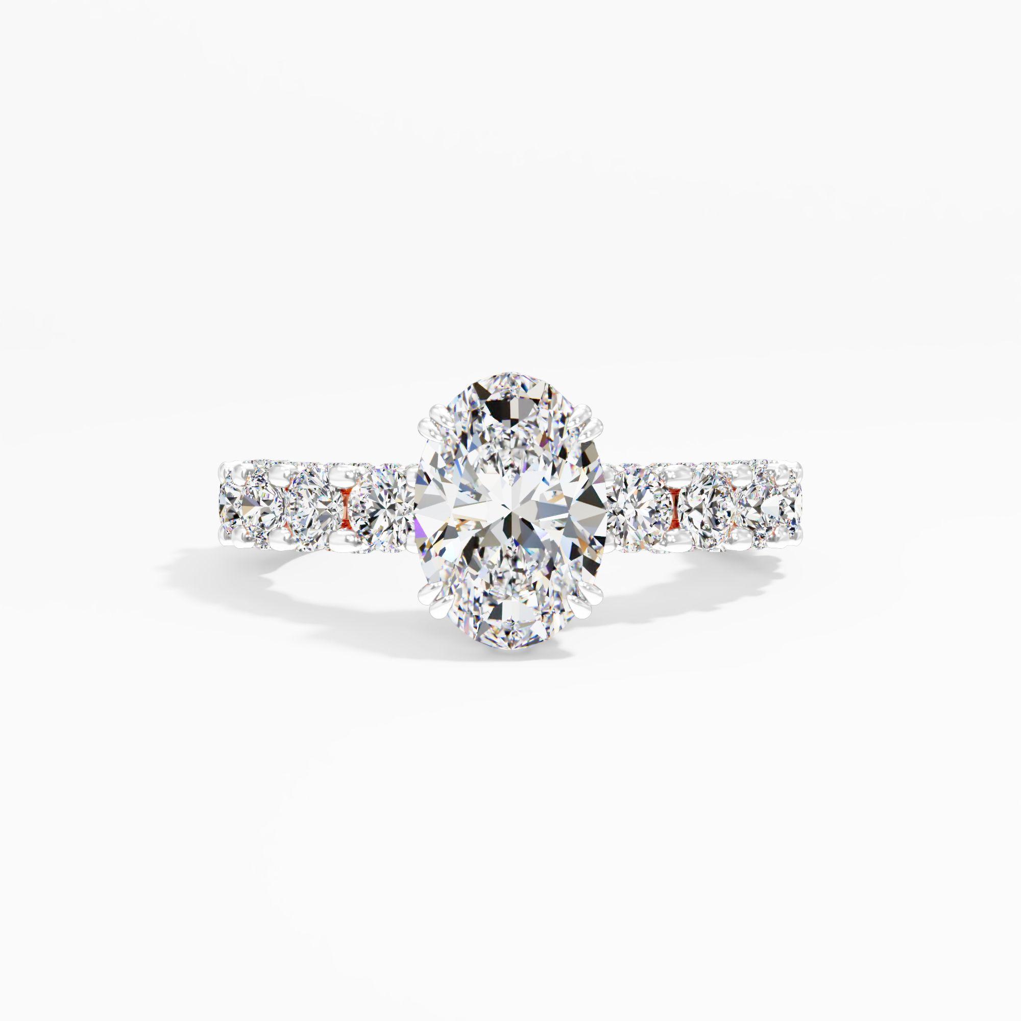 Dandelight Flow Solitaire Engagement Ring