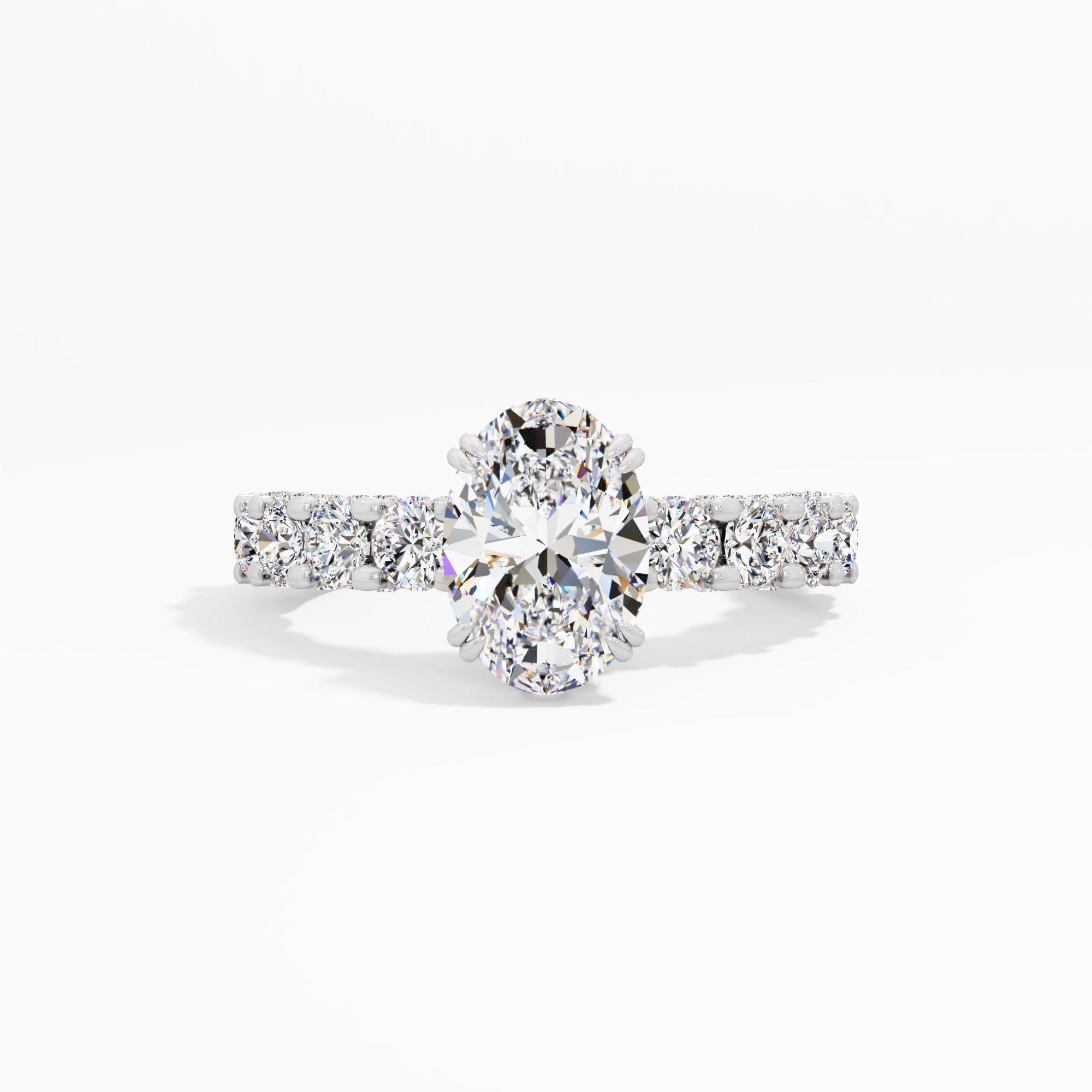 Dandelight Flow Solitaire Engagement Ring