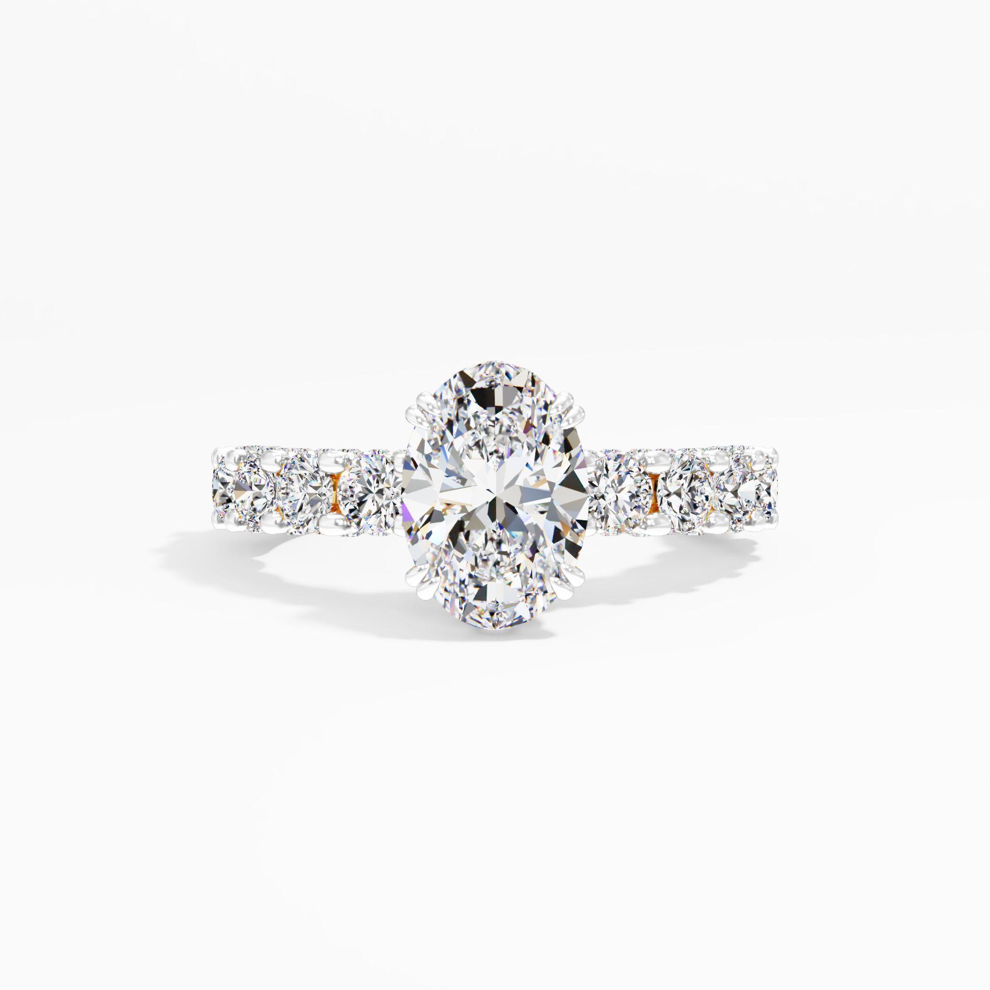 Dandelight Flow Solitaire Engagement Ring