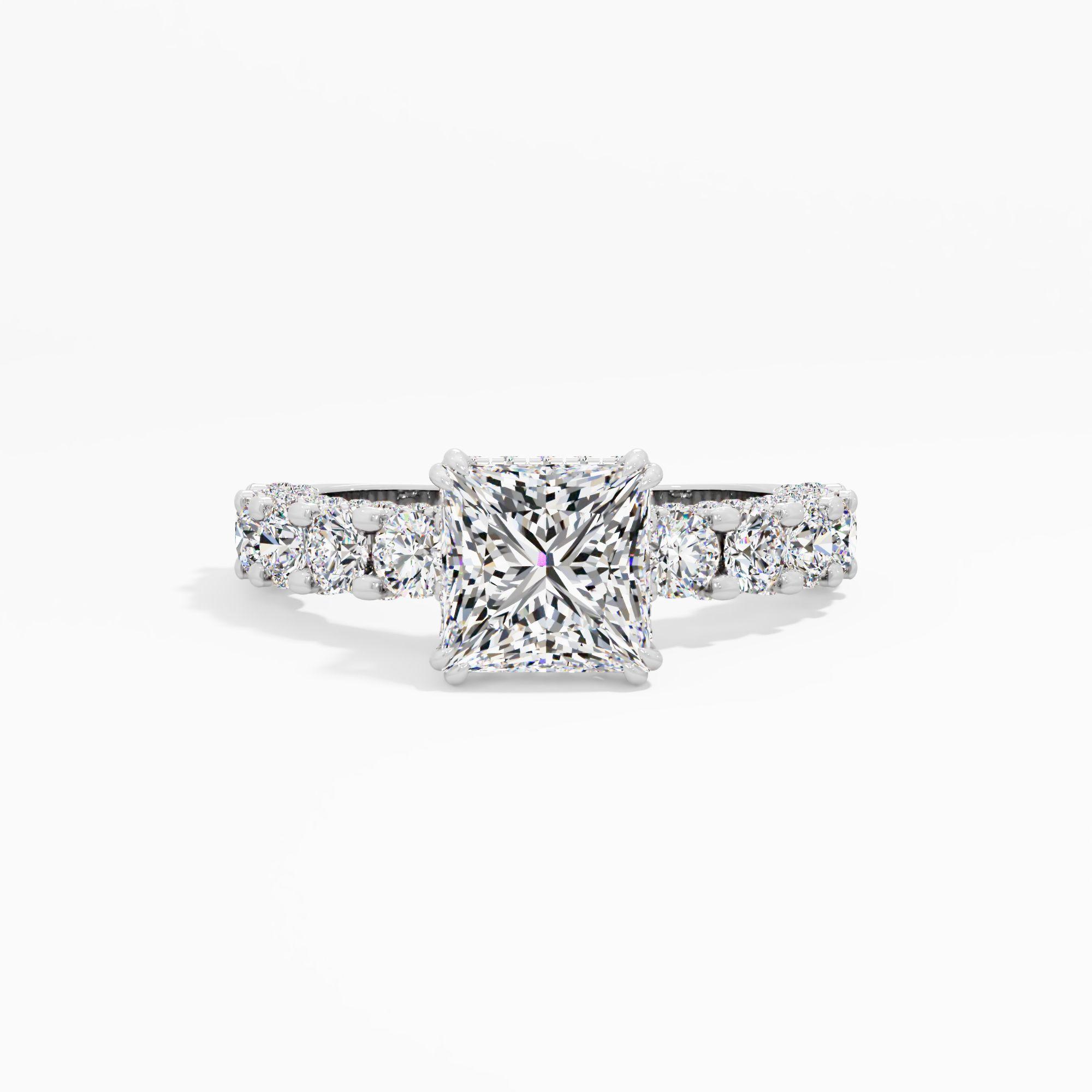 Dandelight Flow Solitaire Engagement Ring
