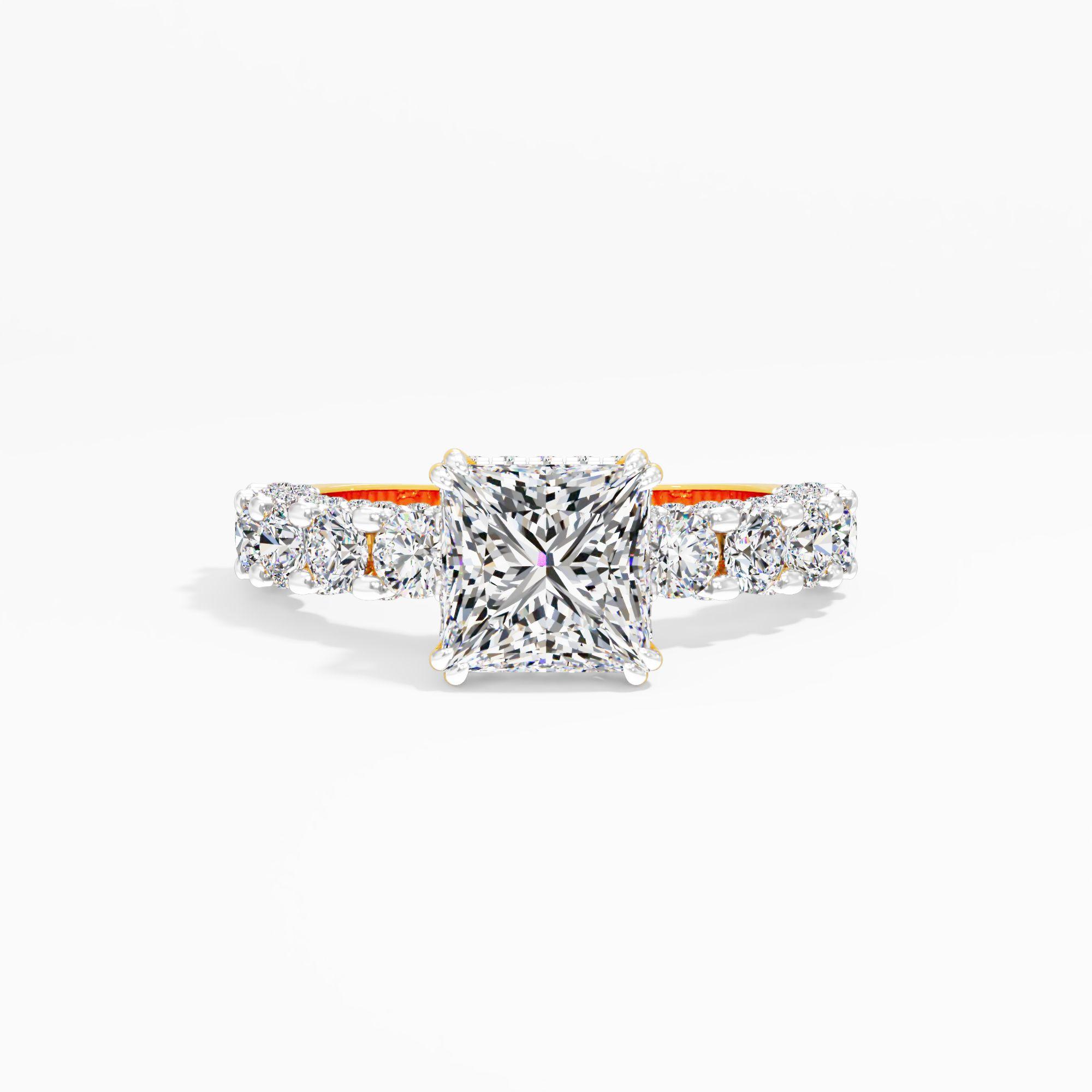 Dandelight Flow Solitaire Engagement Ring