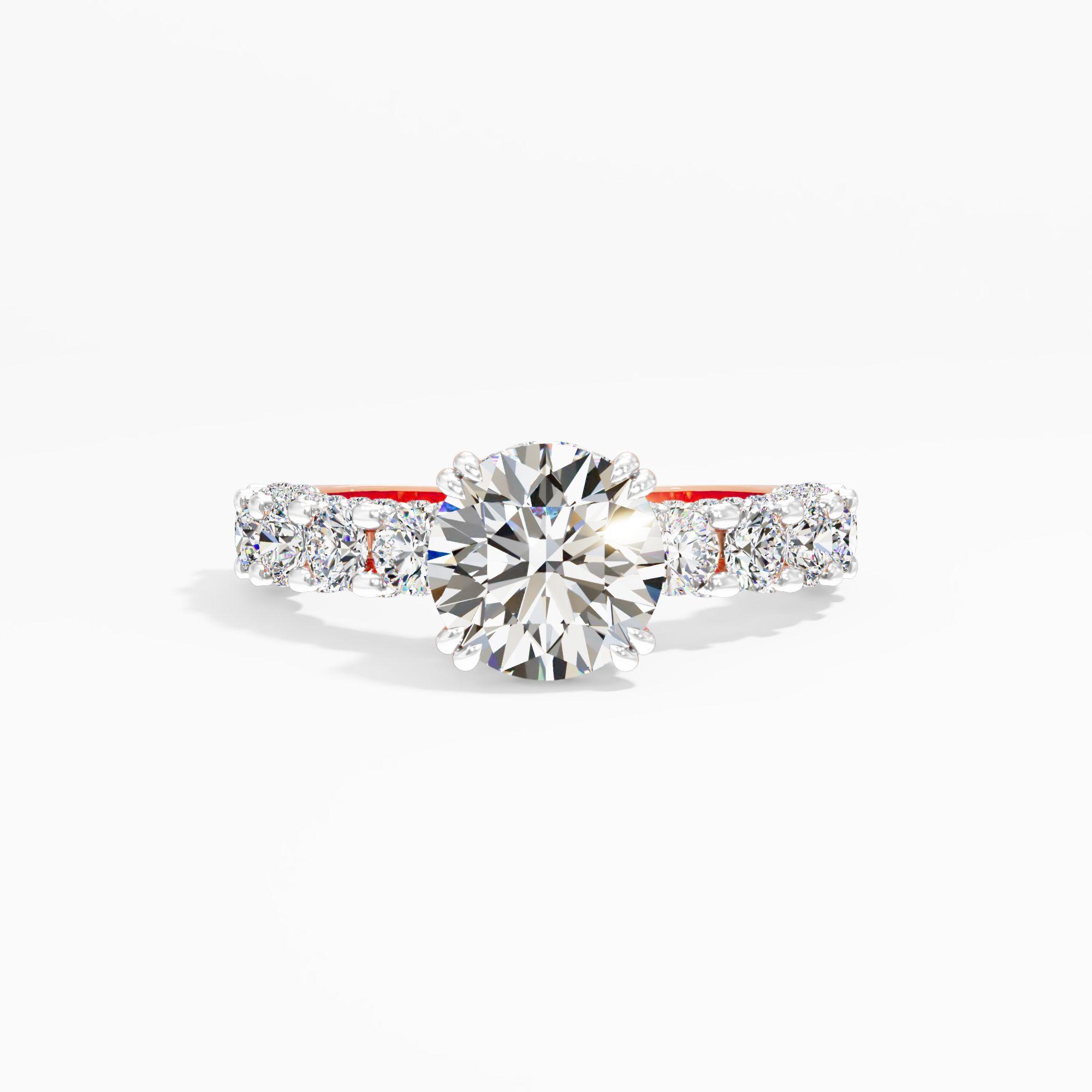 Dandelight Flow Solitaire Engagement Ring