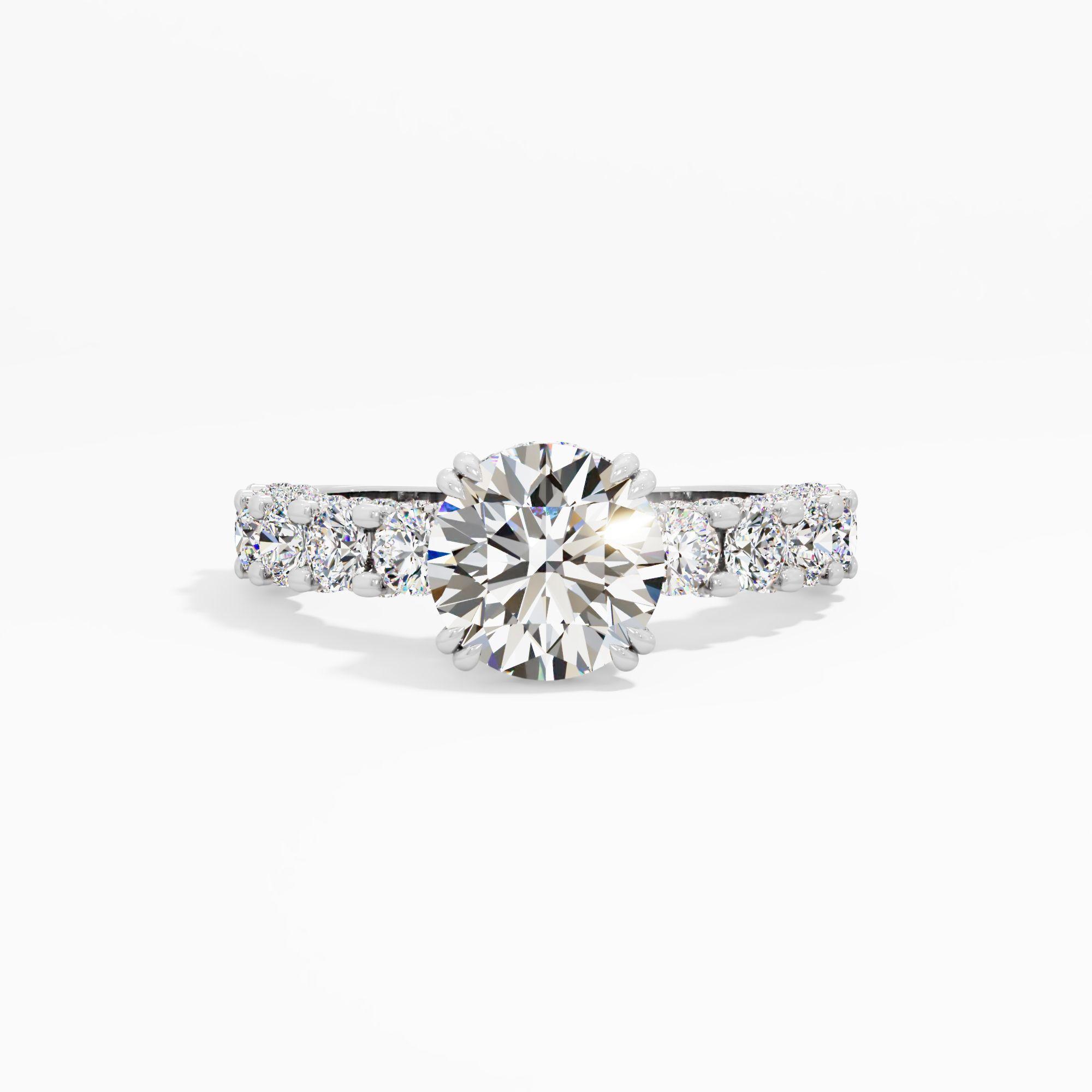Dandelight Flow Solitaire Engagement Ring
