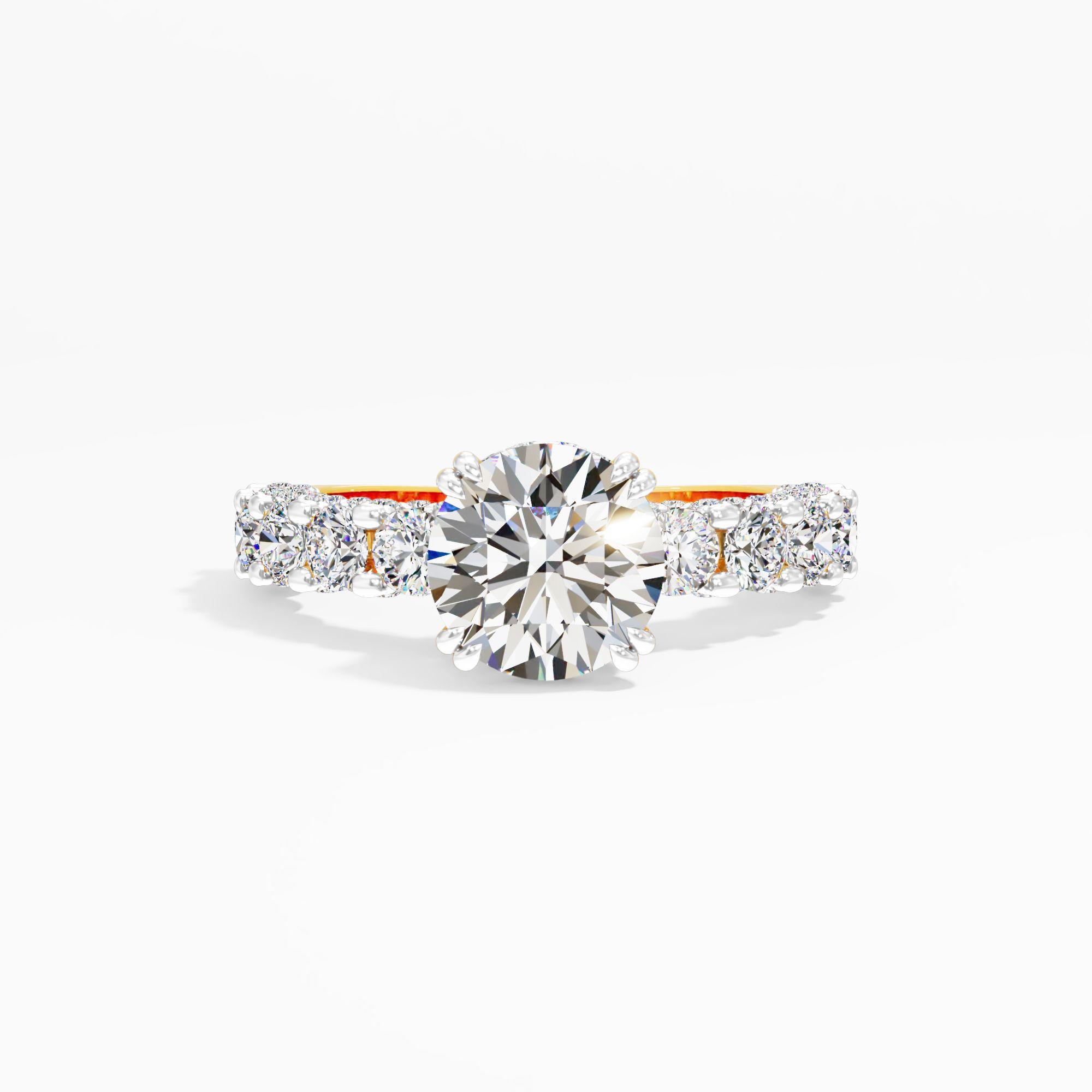 Dandelight Flow Solitaire Engagement Ring