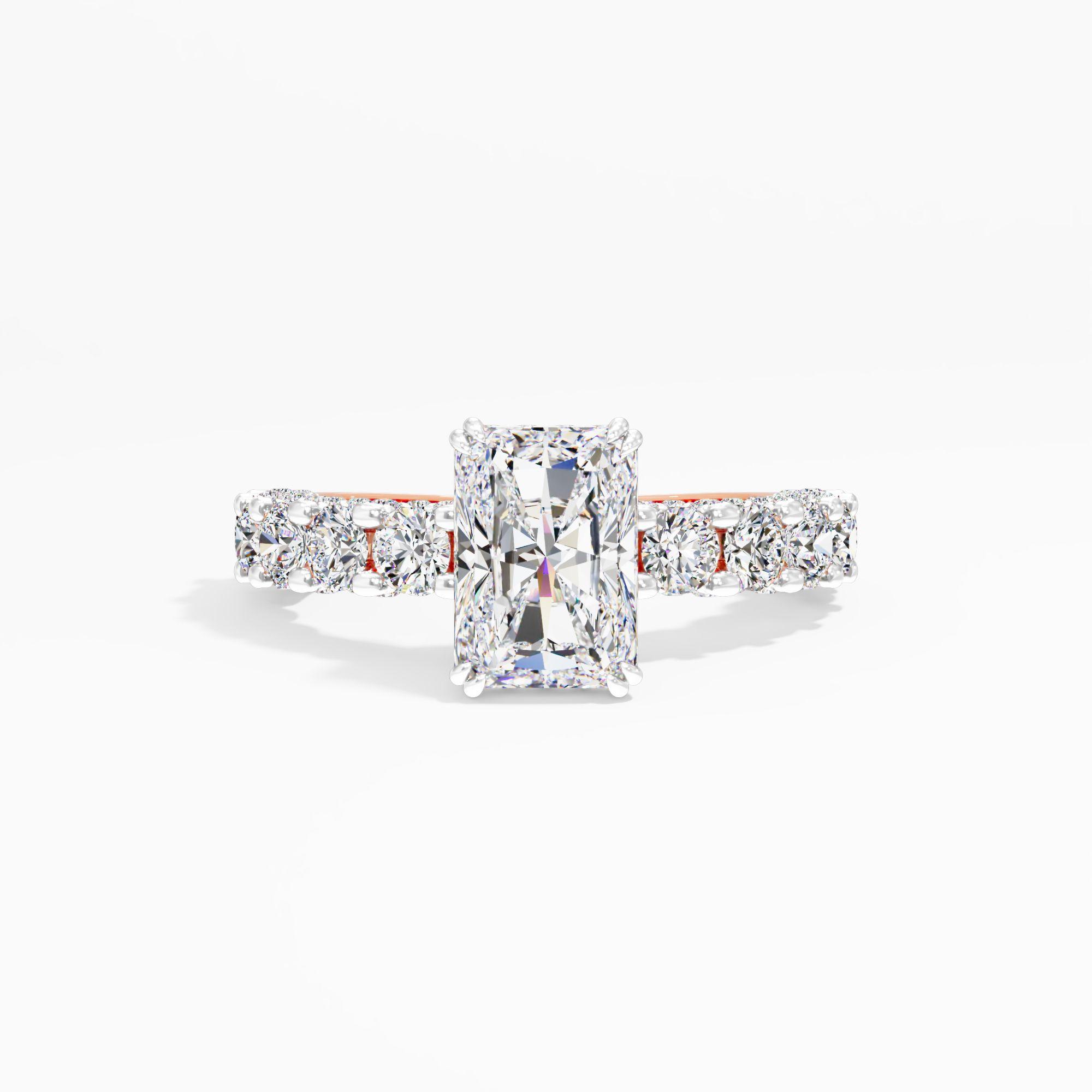 Dandelight Flow Solitaire Engagement Ring