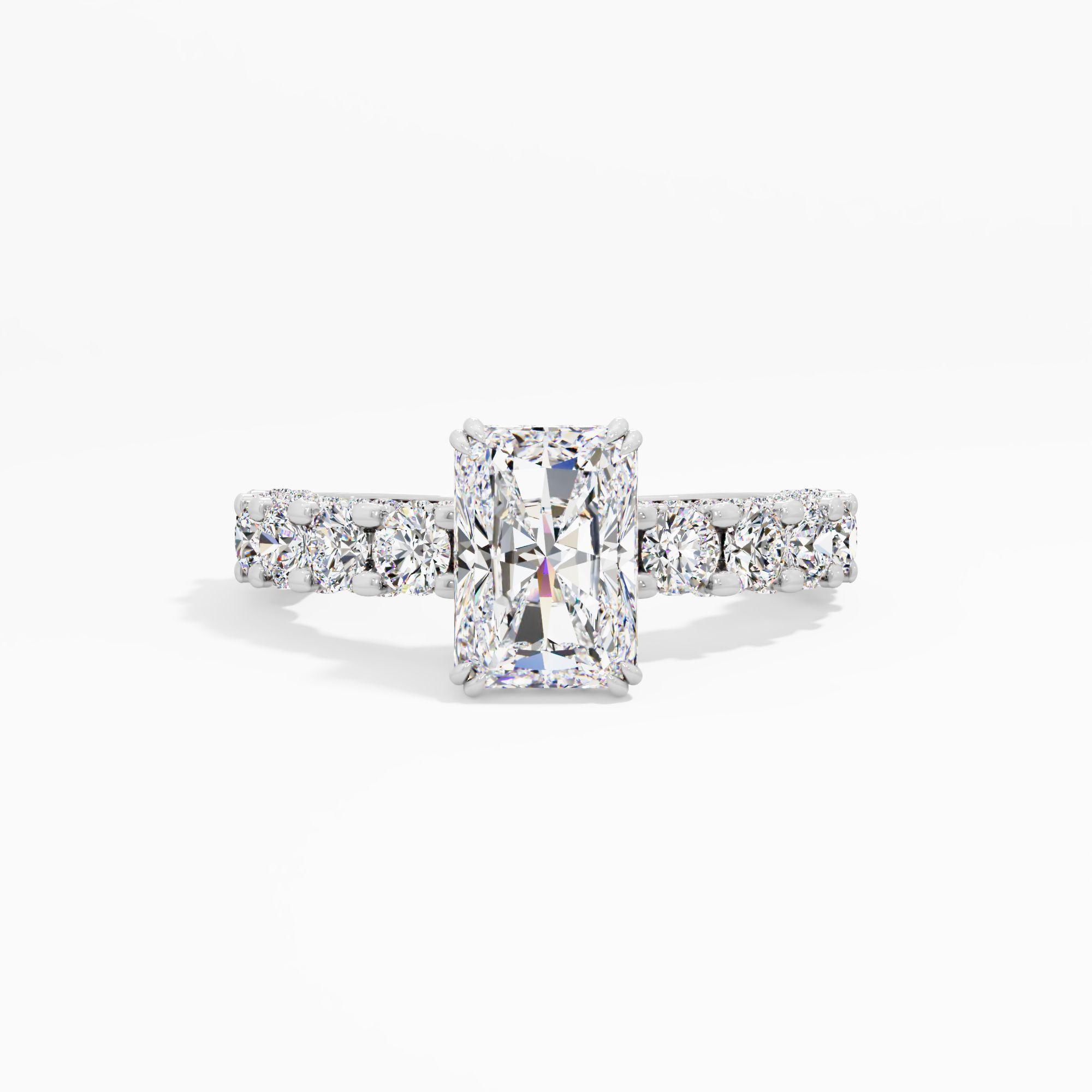Dandelight Flow Solitaire Engagement Ring