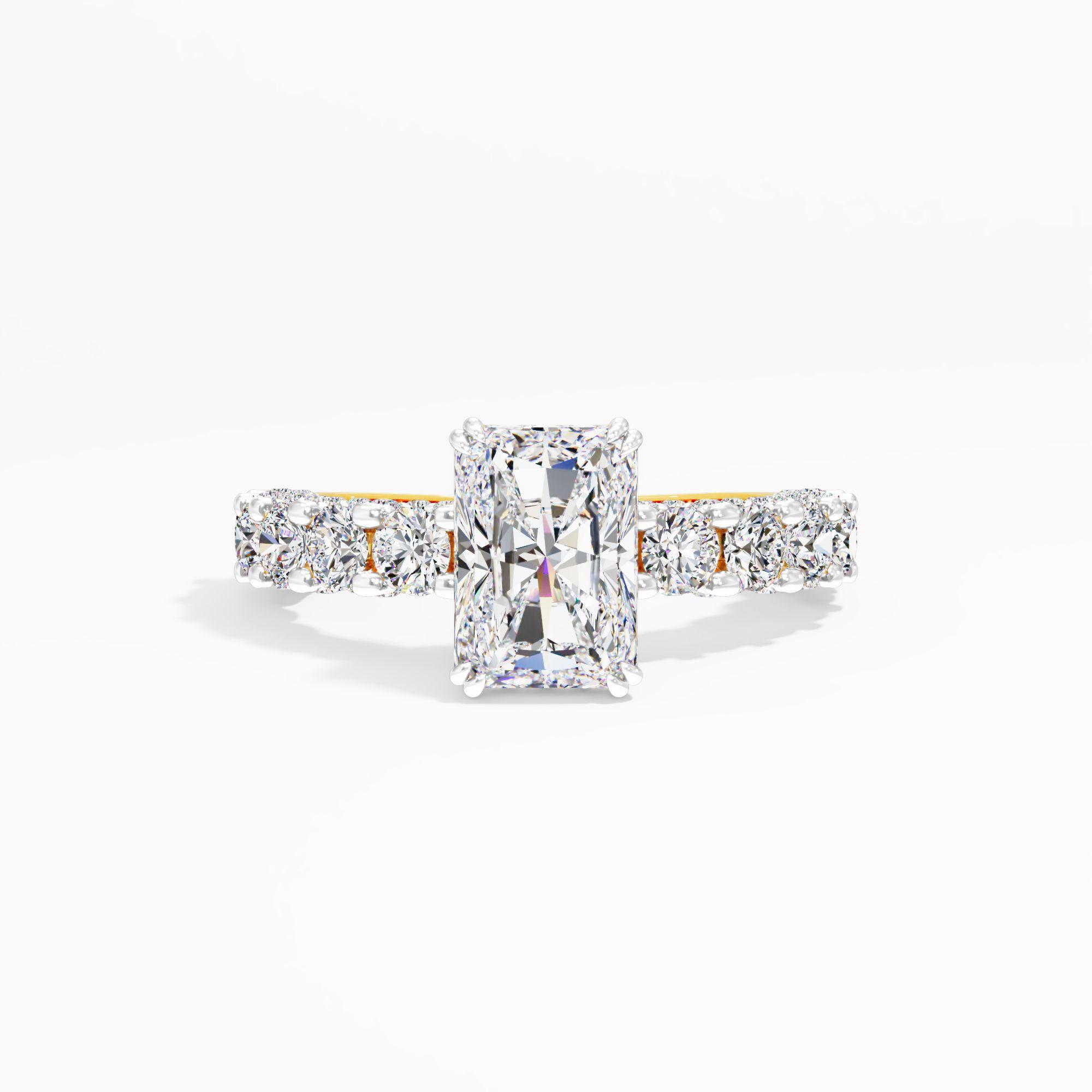 Dandelight Flow Solitaire Engagement Ring