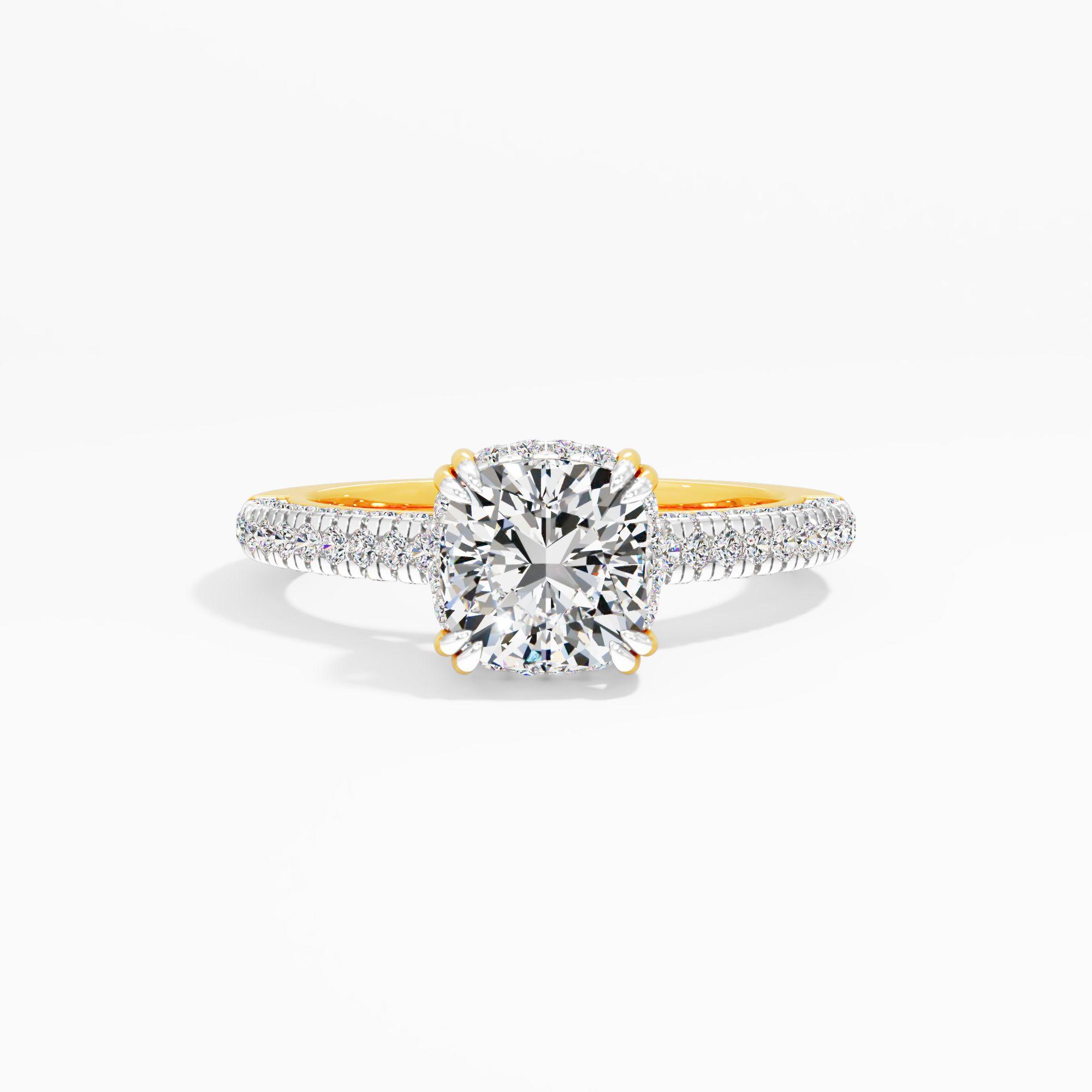 Mariglow Flute Solitaire Engagement Ring
