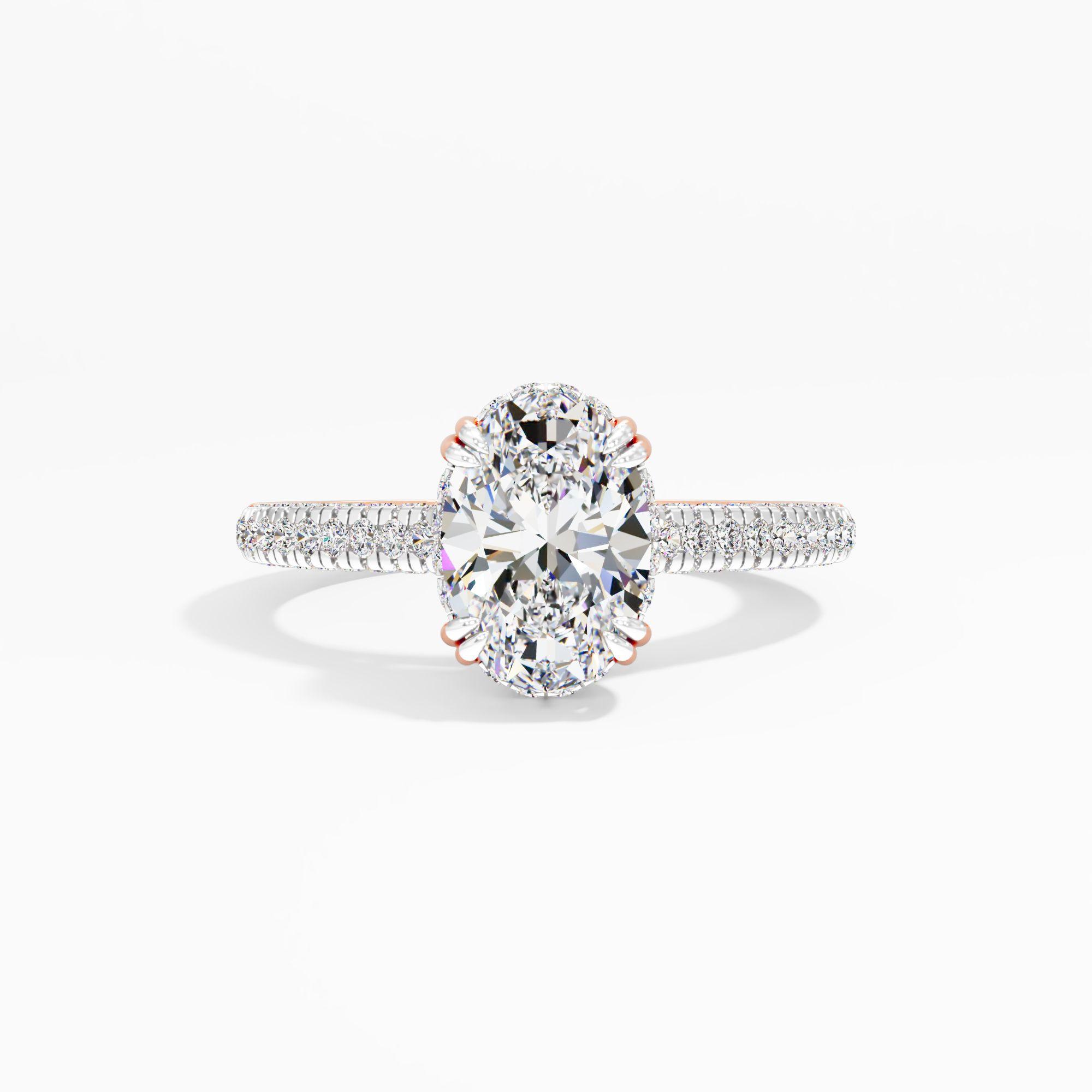 Mariglow Flute Solitaire Engagement Ring