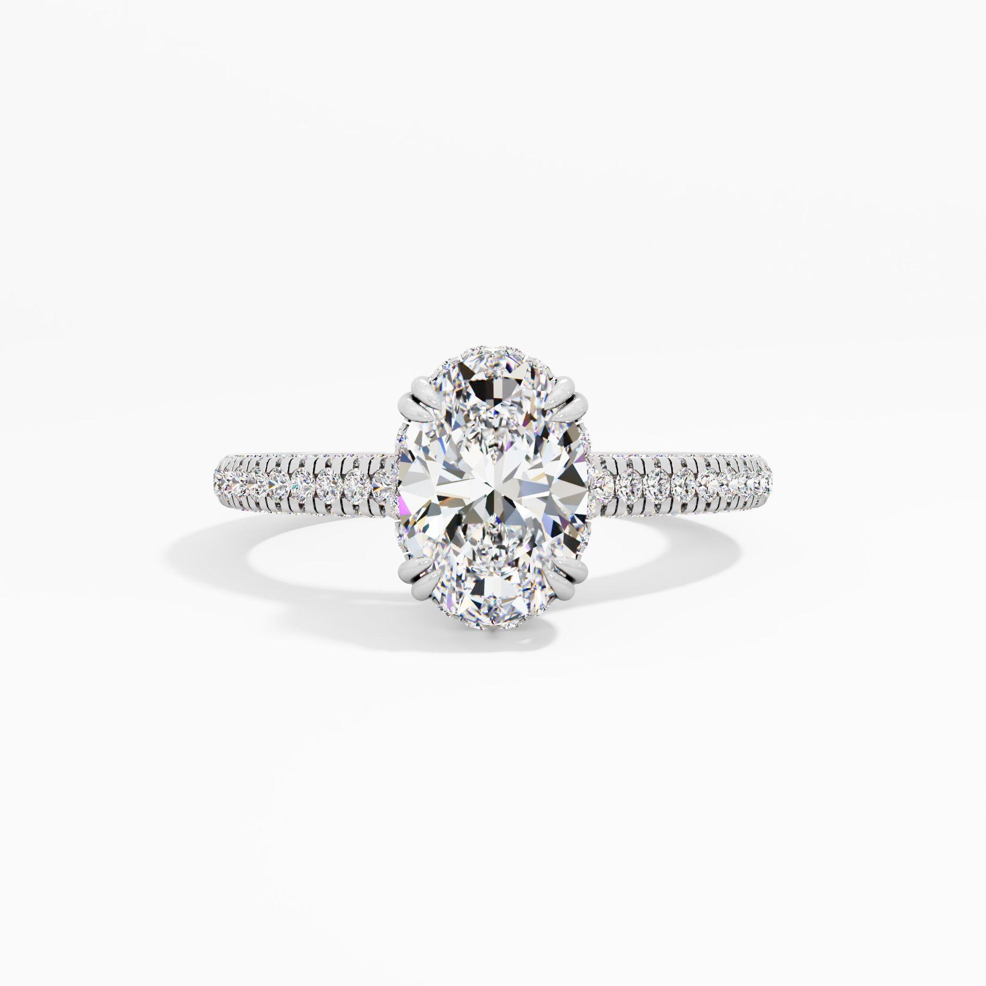 Mariglow Flute Solitaire Engagement Ring