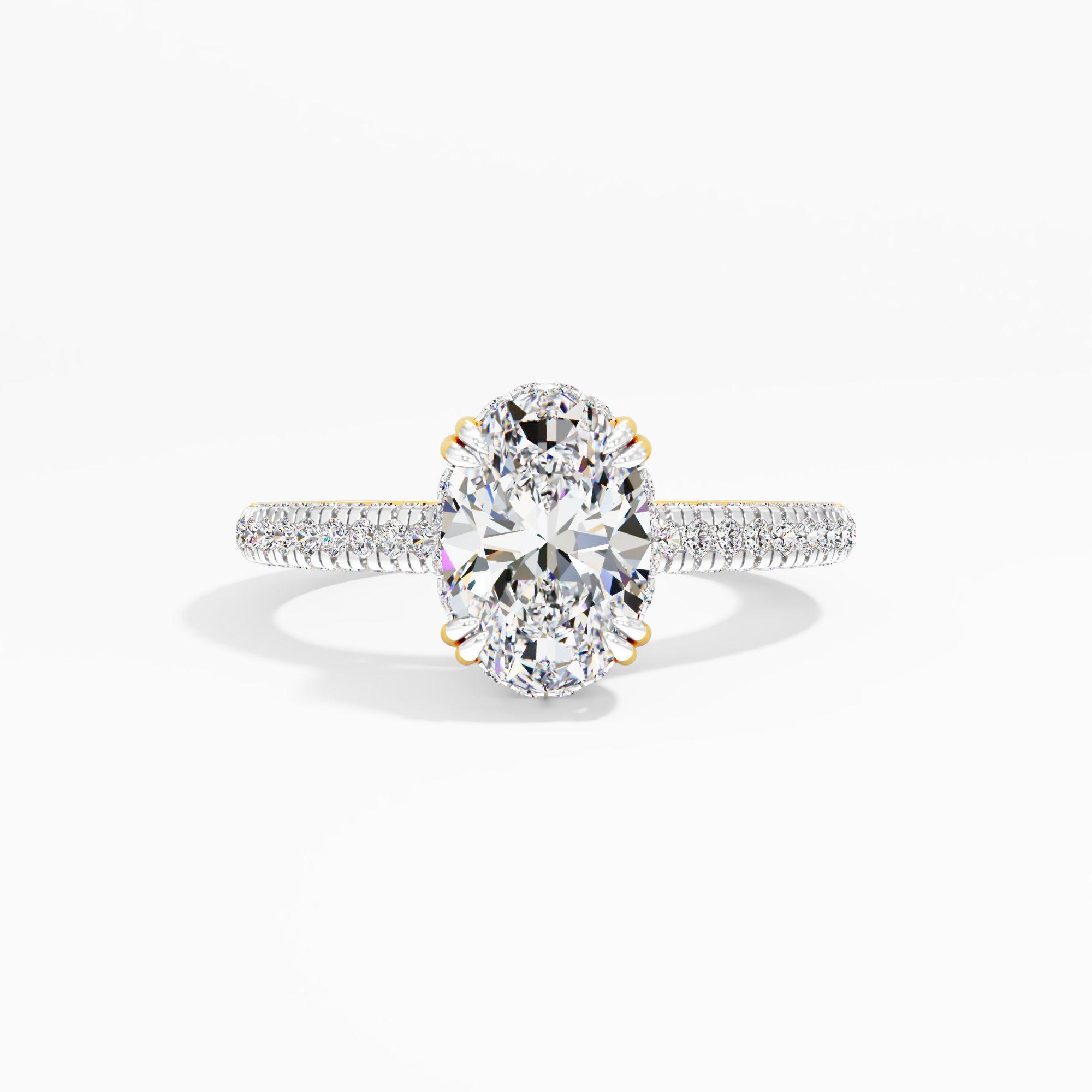Mariglow Flute Solitaire Engagement Ring