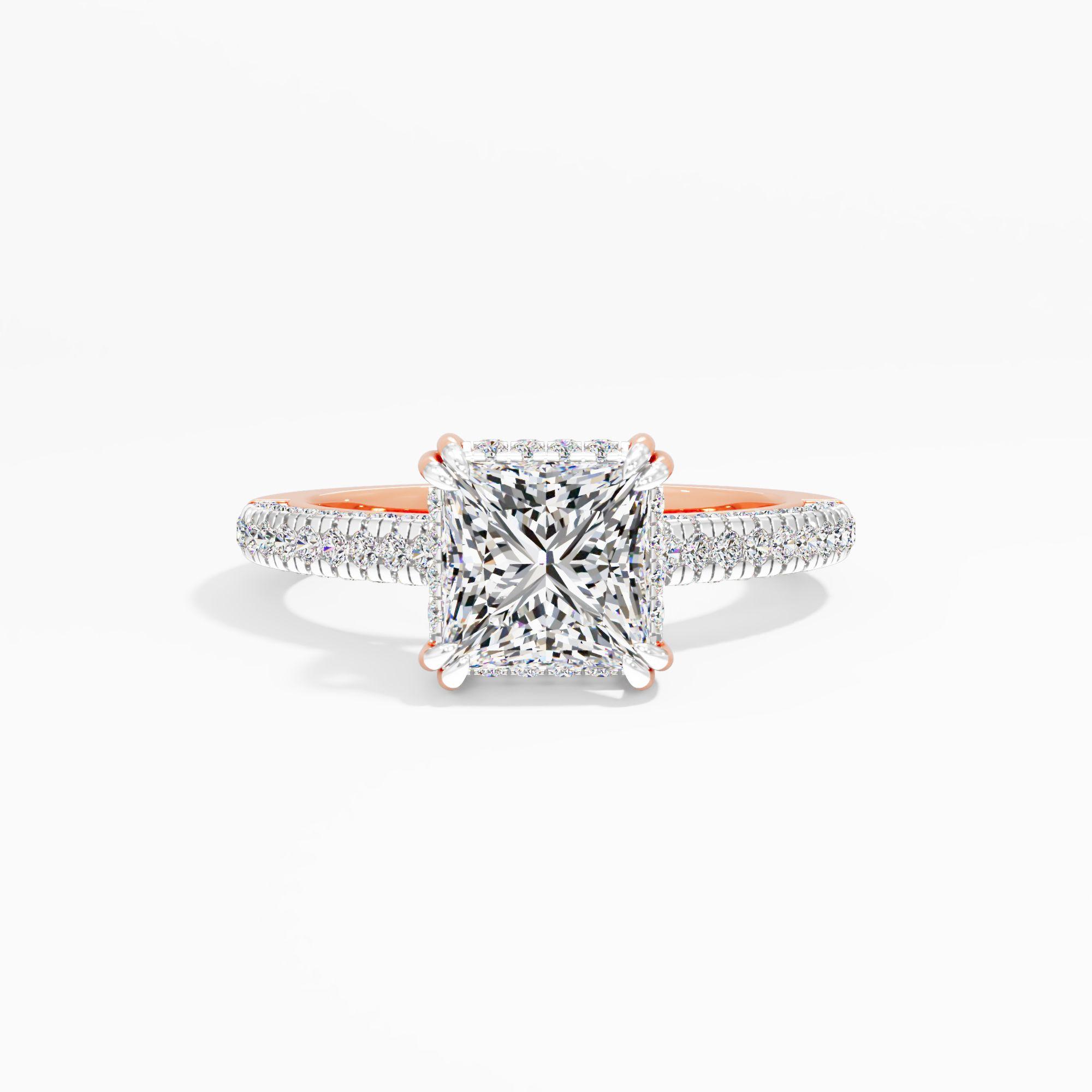 Mariglow Flute Solitaire Engagement Ring