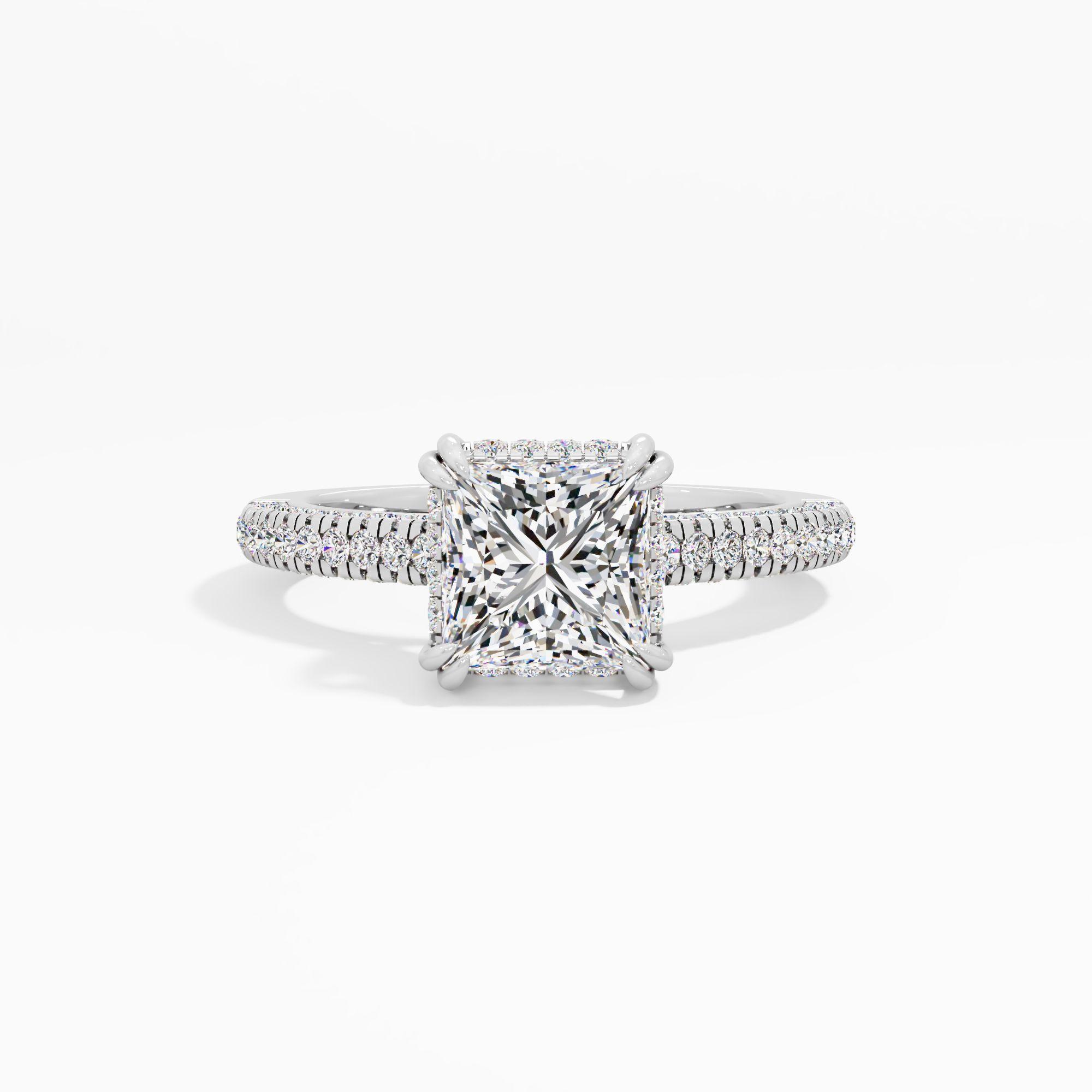 Mariglow Flute Solitaire Engagement Ring