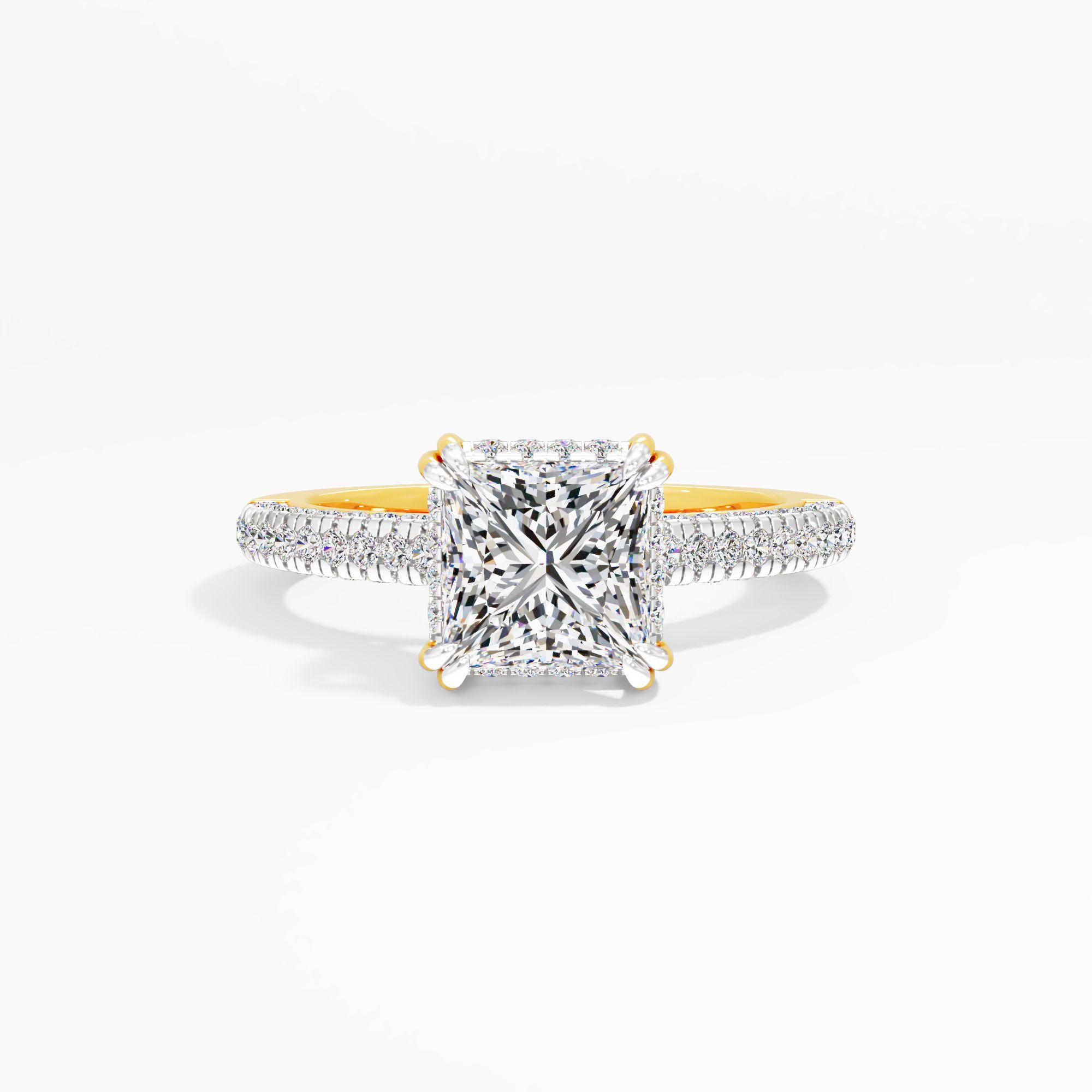 Mariglow Flute Solitaire Engagement Ring