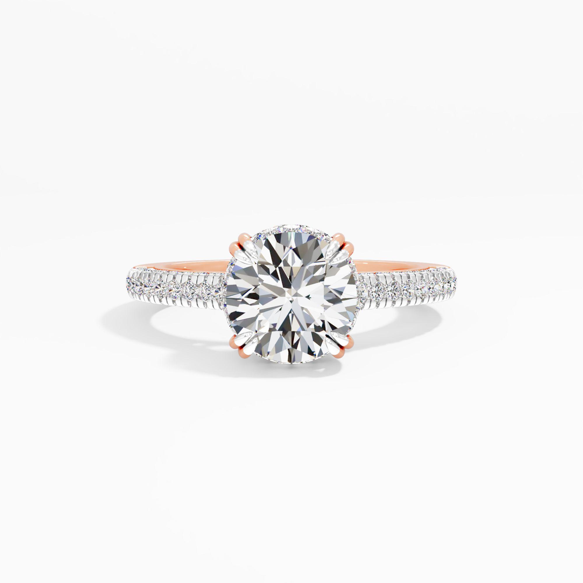 Mariglow Flute Solitaire Engagement Ring