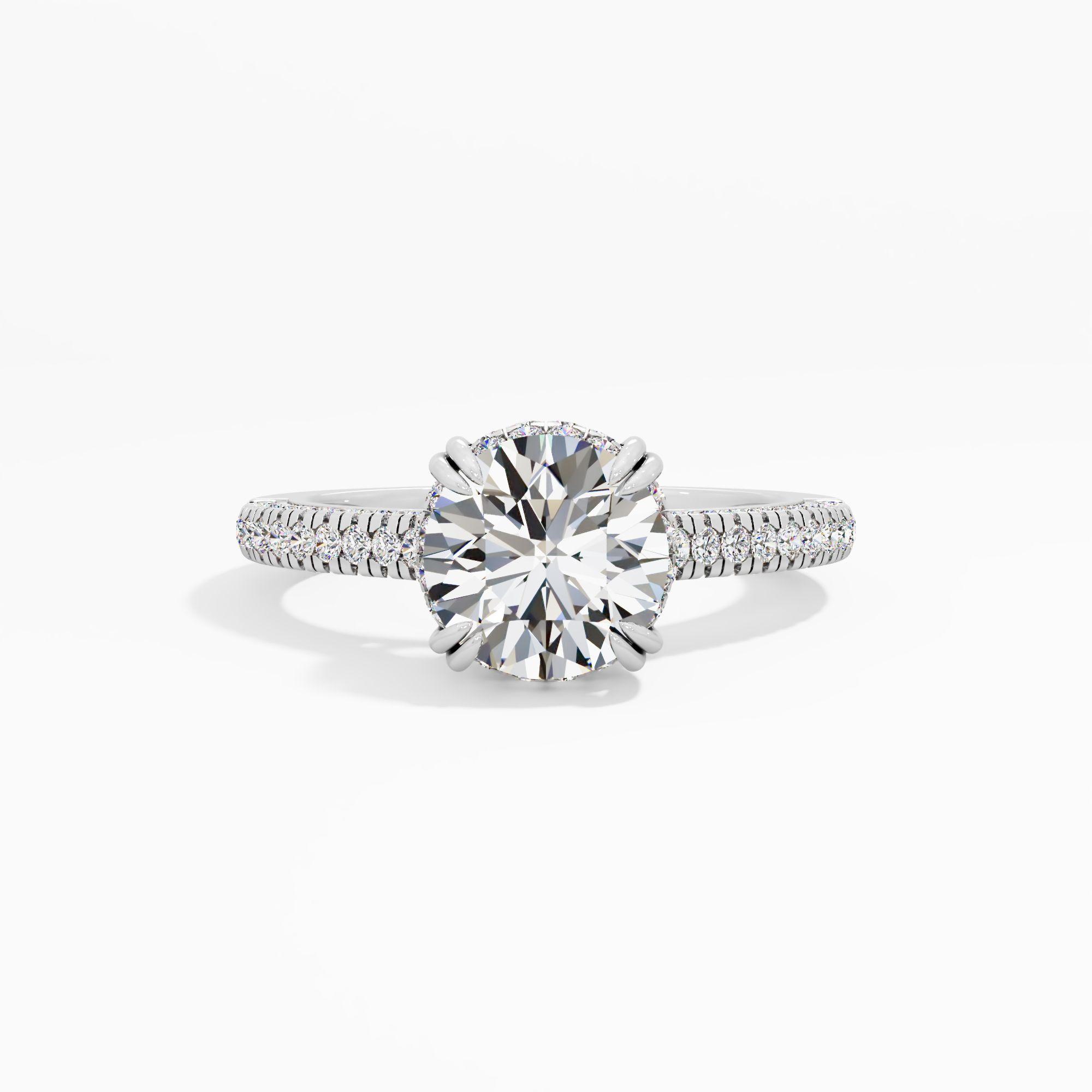 Mariglow Flute Solitaire Engagement Ring