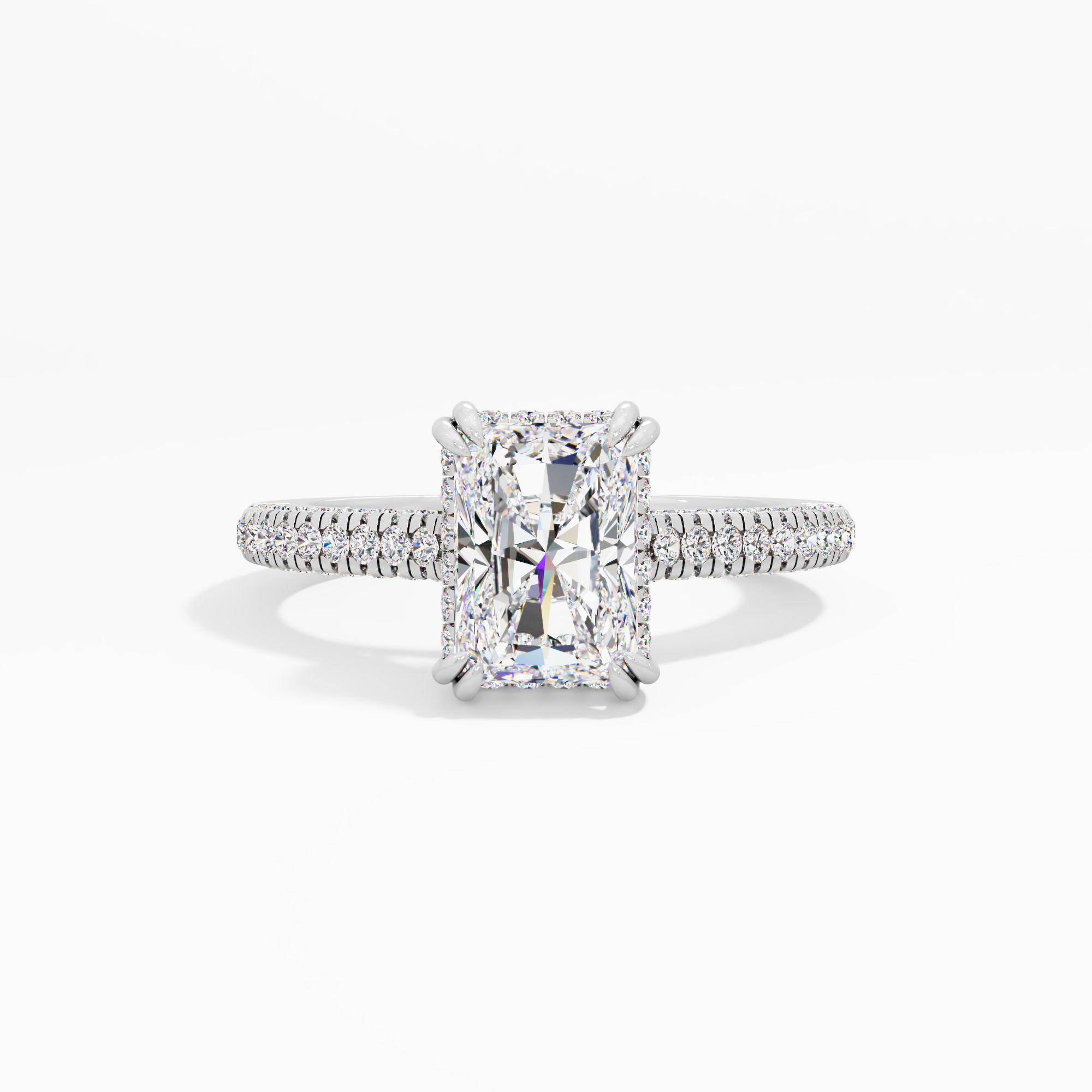 Mariglow Flute Solitaire Engagement Ring