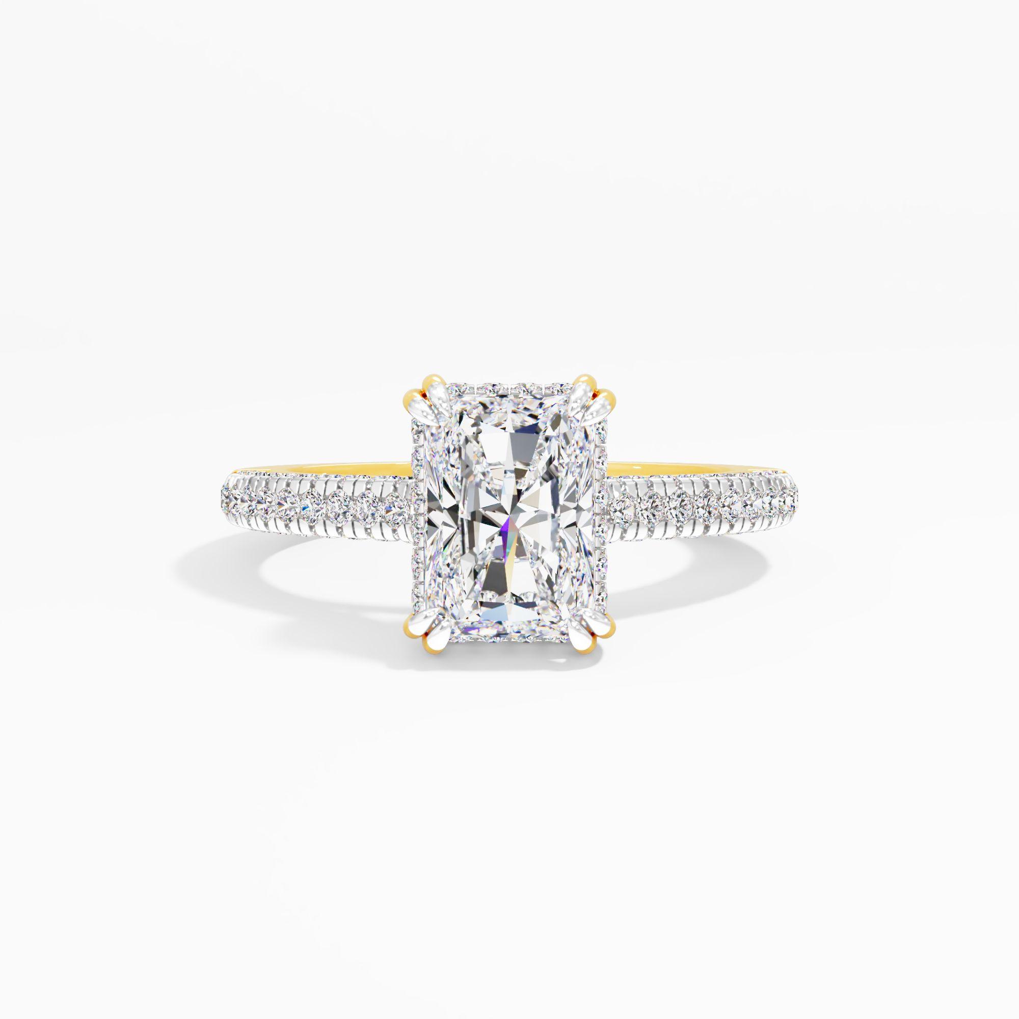 Mariglow Flute Solitaire Engagement Ring