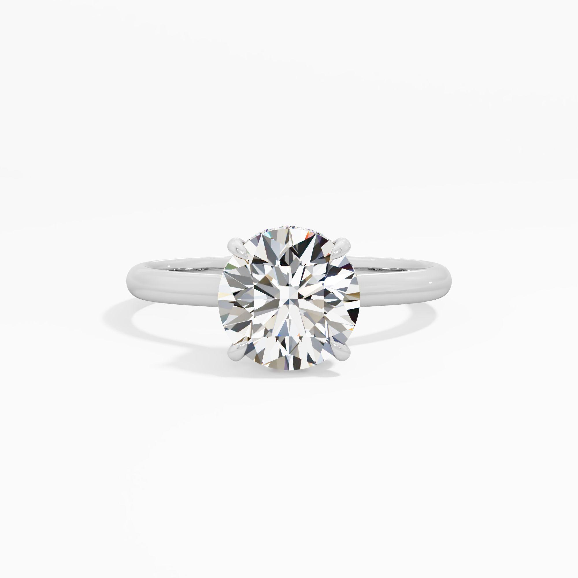 Moonbloom Trace Solitaire Engagement Ring