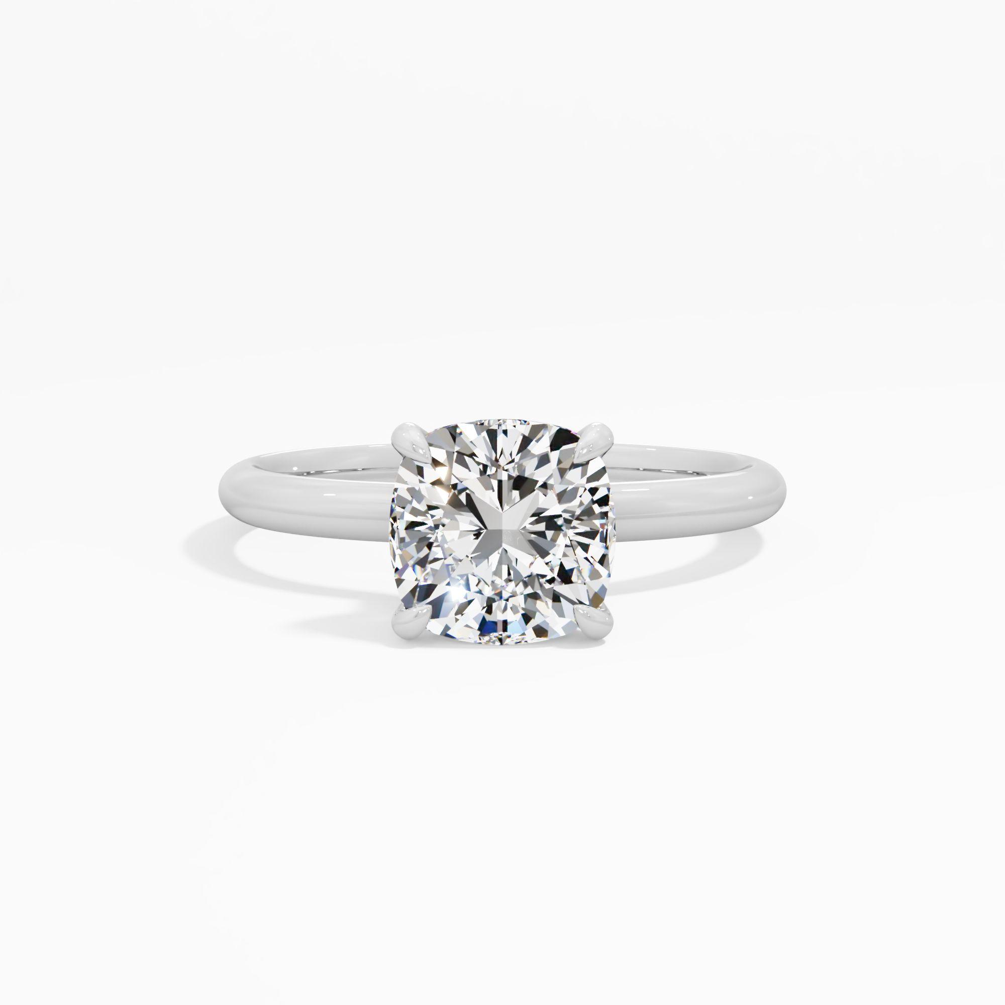 Blossette Flame Solitaire Engagement Ring