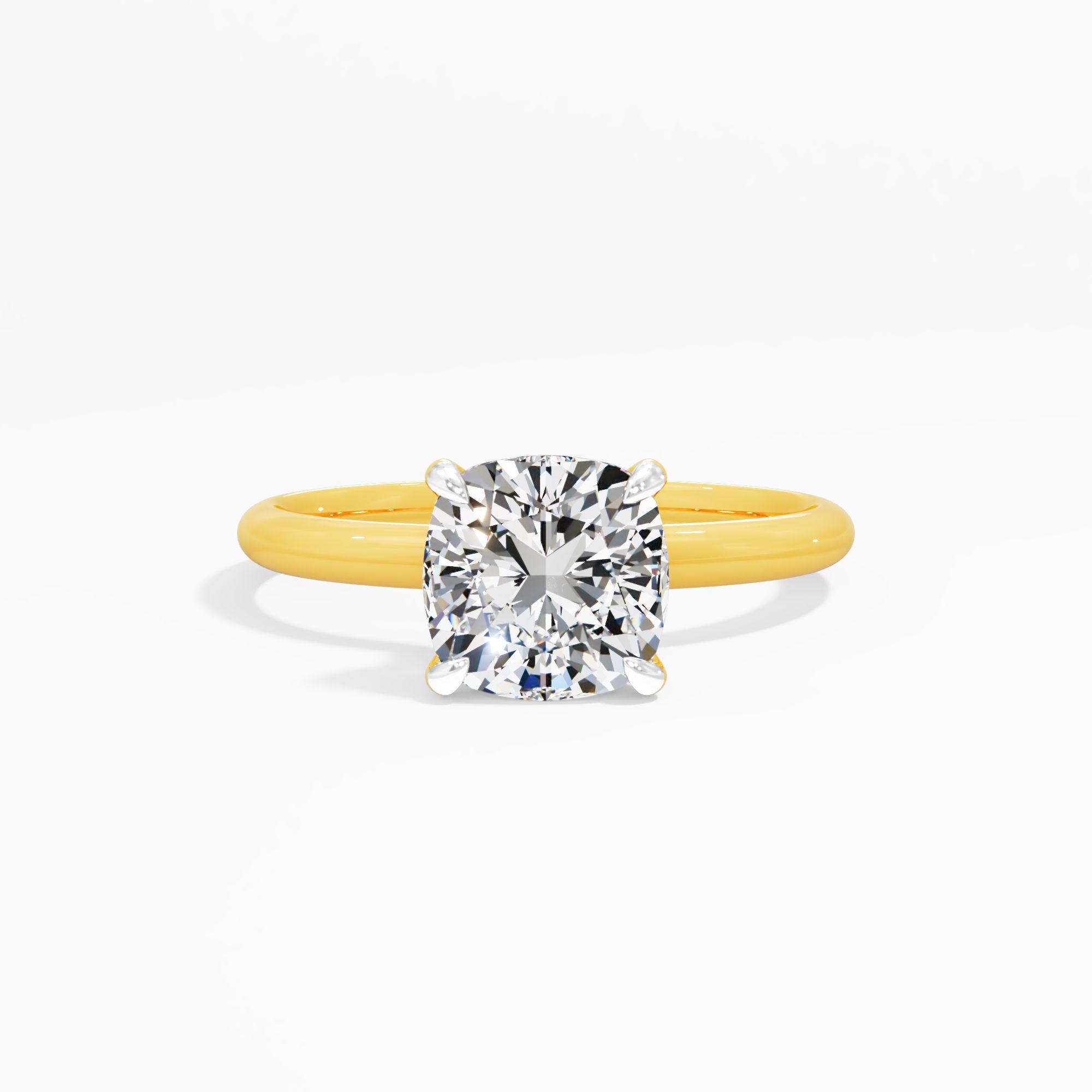 Blossette Flame Solitaire Engagement Ring