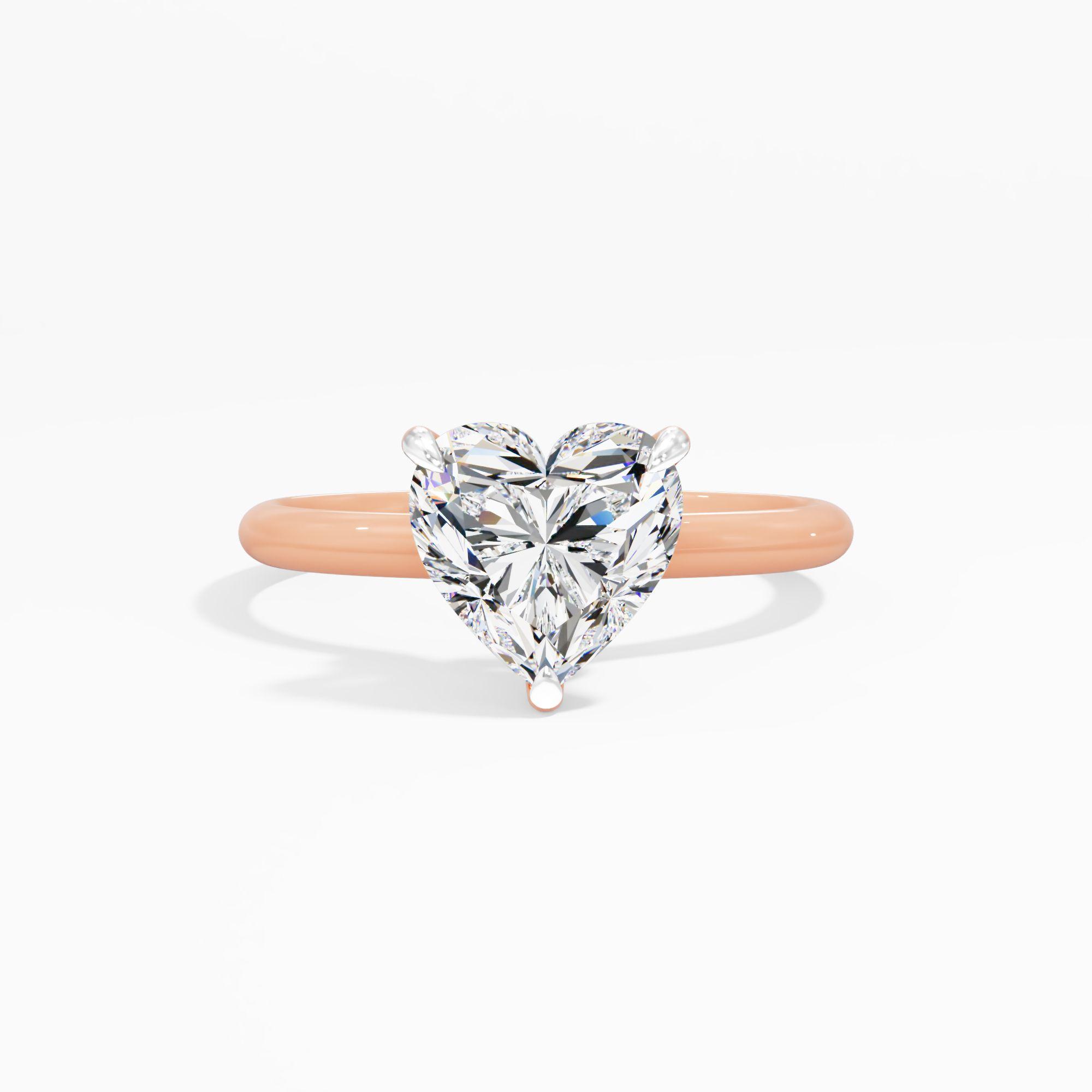 Blossette Flame Solitaire Engagement Ring