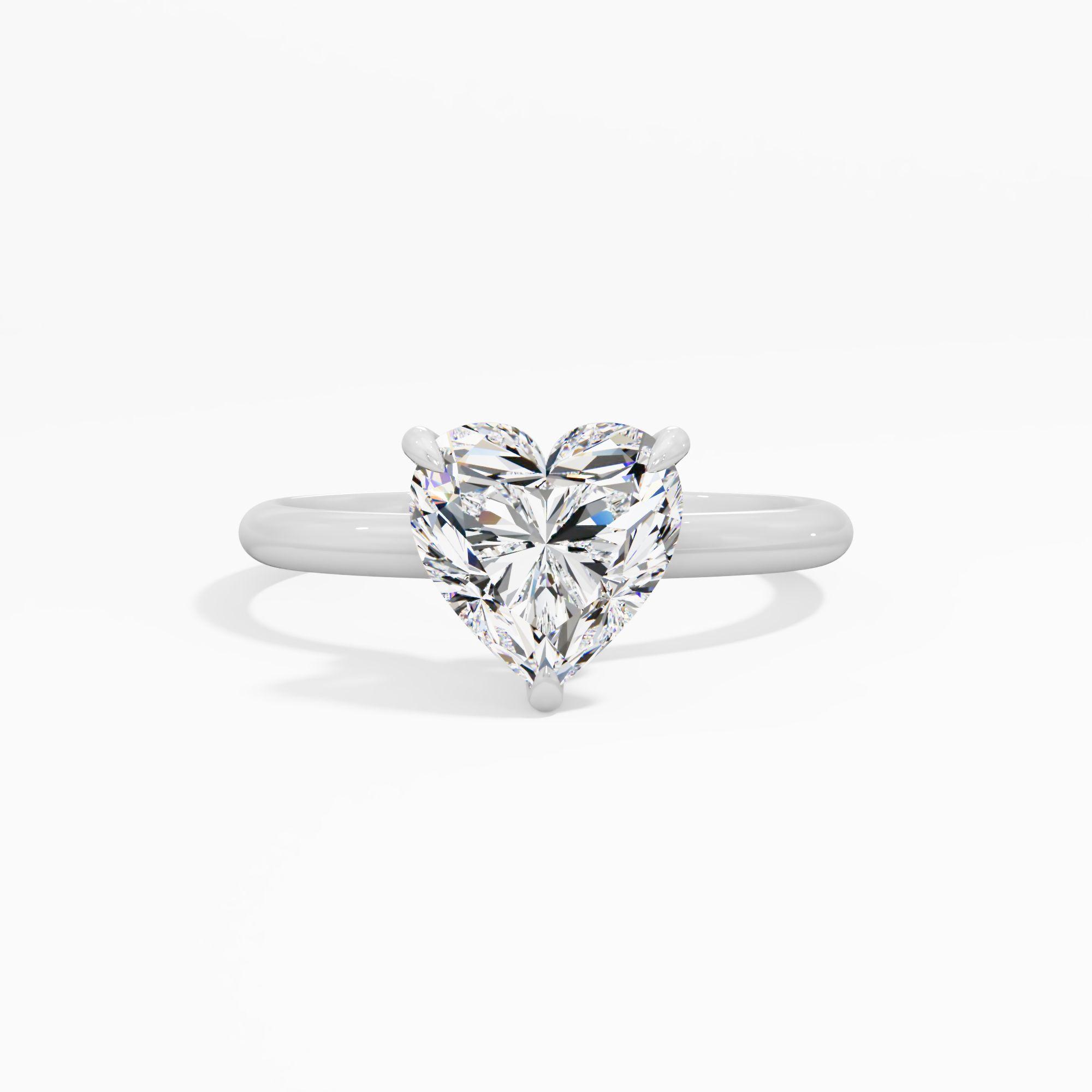 Blossette Flame Solitaire Engagement Ring