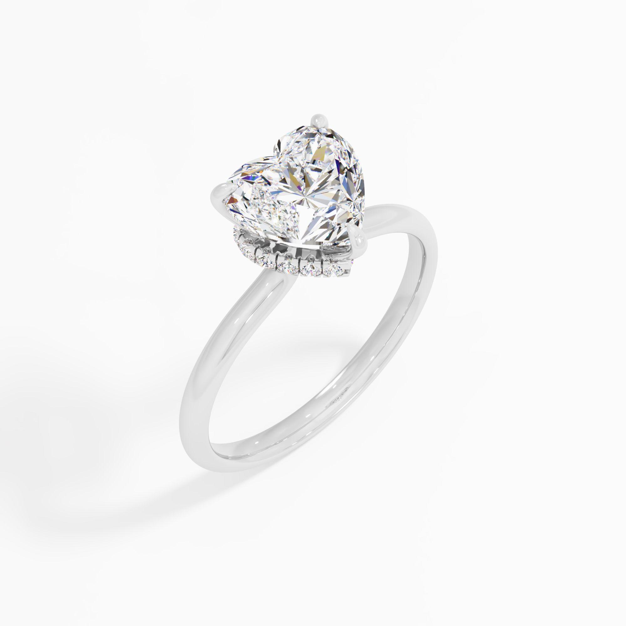 Blossette Flame Solitaire Engagement Ring
