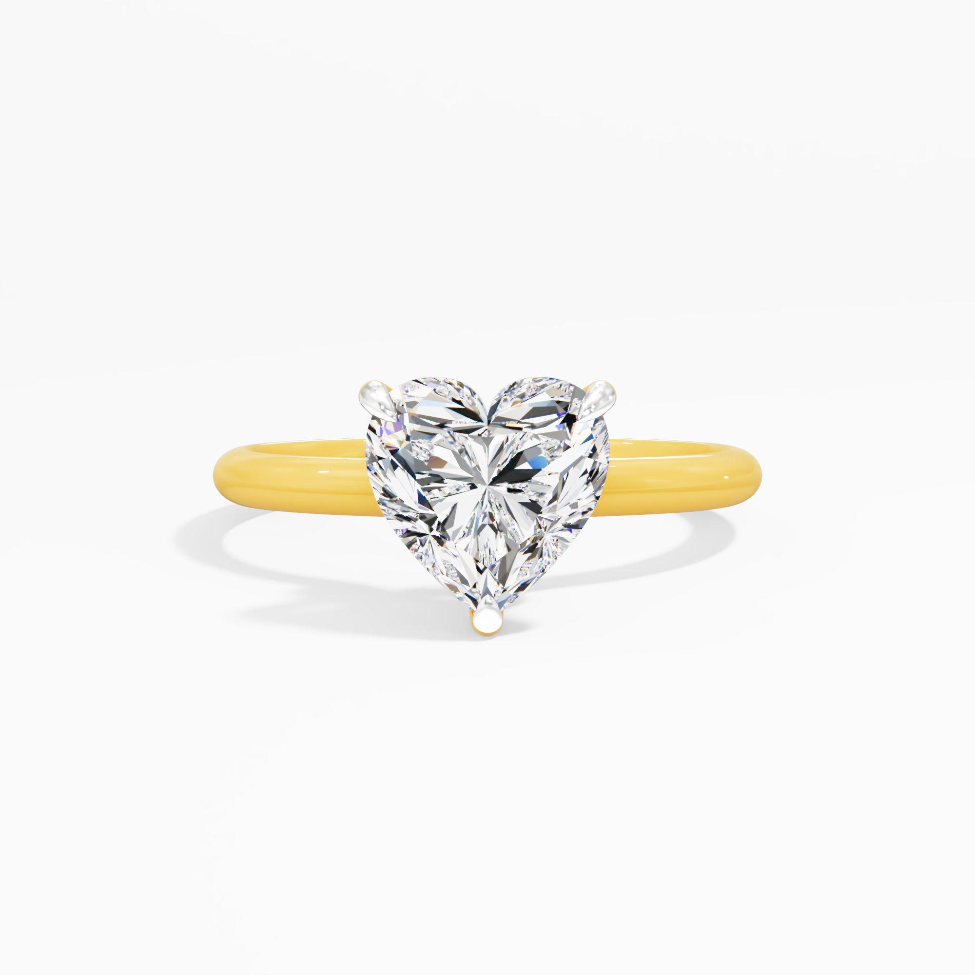 Blossette Flame Solitaire Engagement Ring