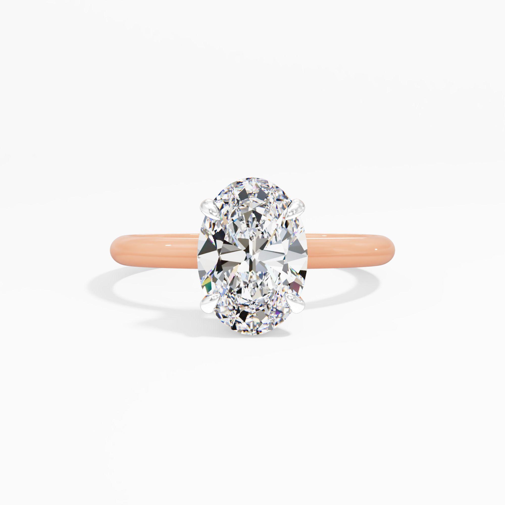 Blossette Flame Solitaire Engagement Ring