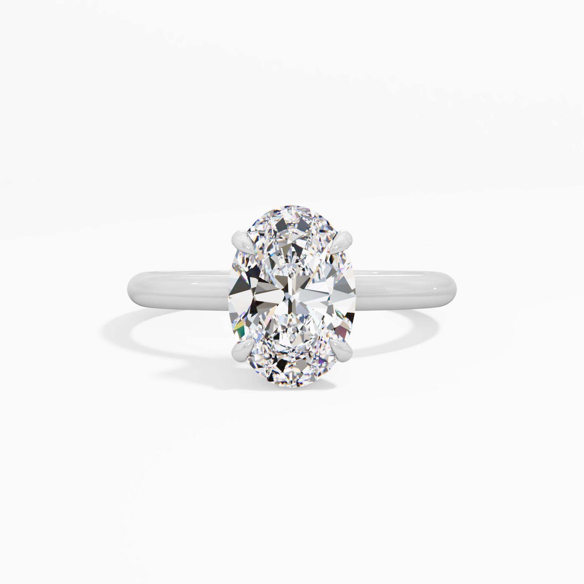 Blossette Flame Solitaire Engagement Ring