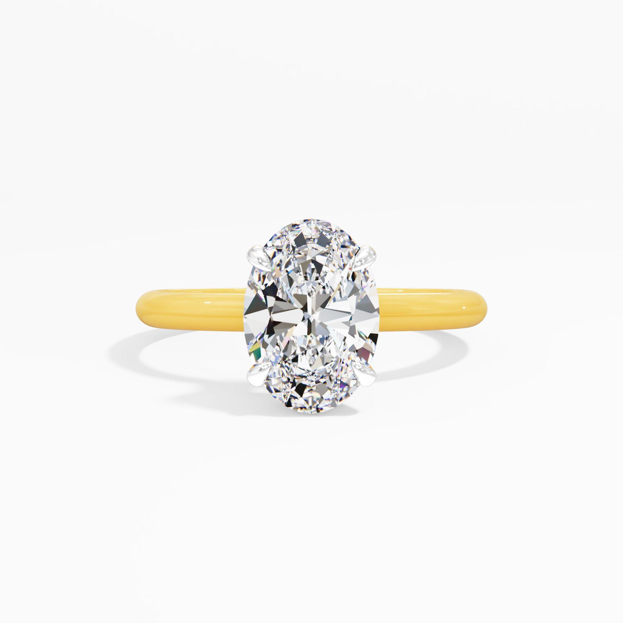 Blossette Flame Solitaire Engagement Ring