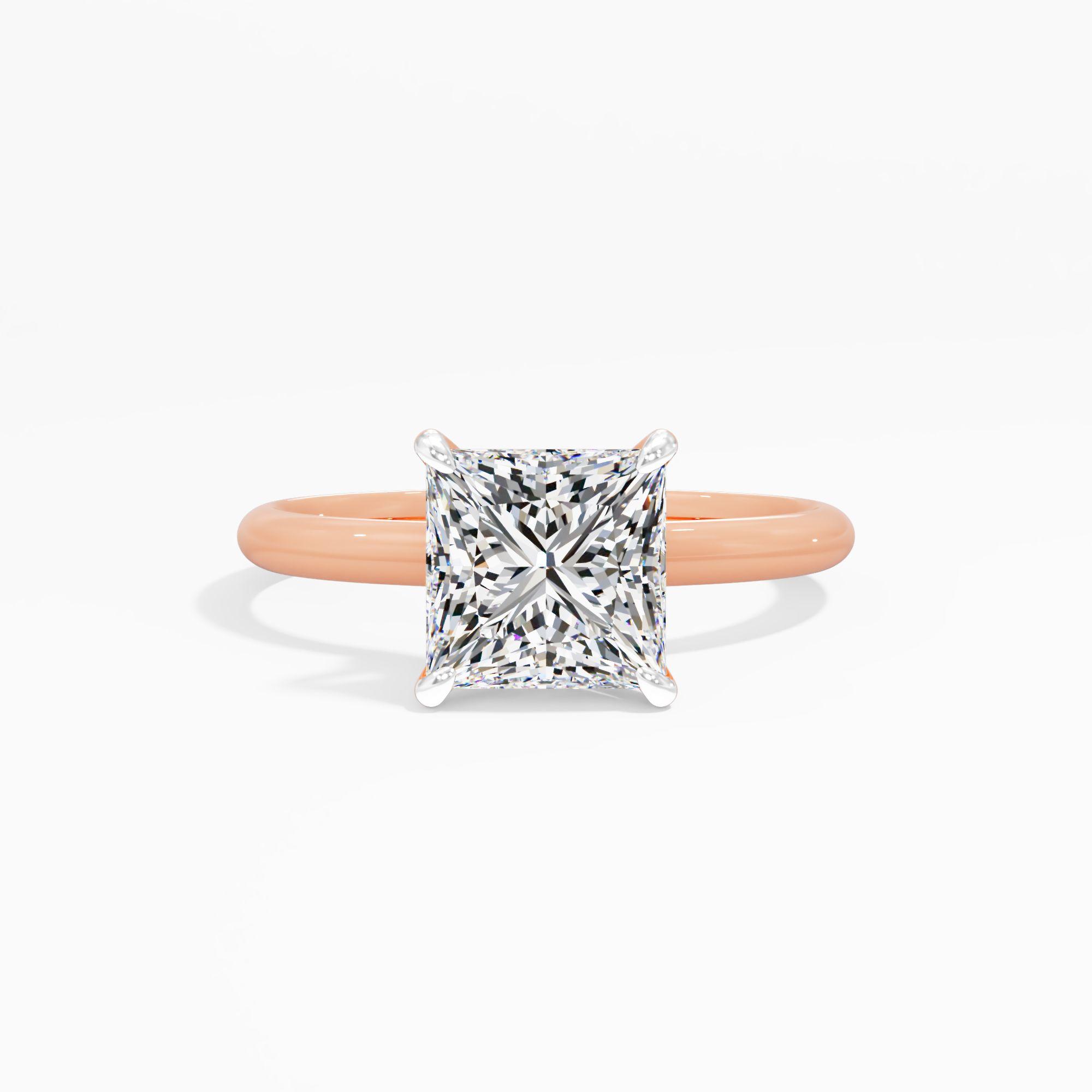 Blossette Flame Solitaire Engagement Ring