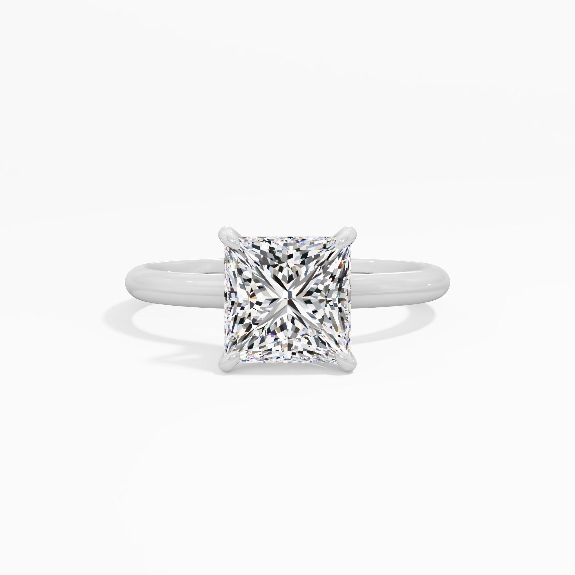 Blossette Flame Solitaire Engagement Ring