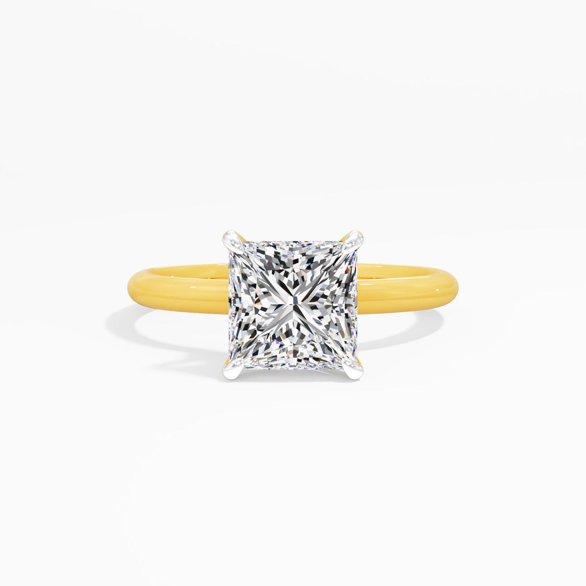 Blossette Flame Solitaire Engagement Ring