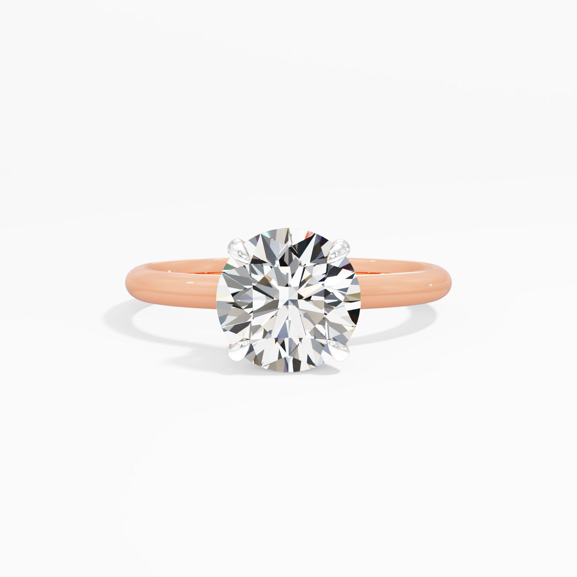 Blossette Flame Solitaire Engagement Ring