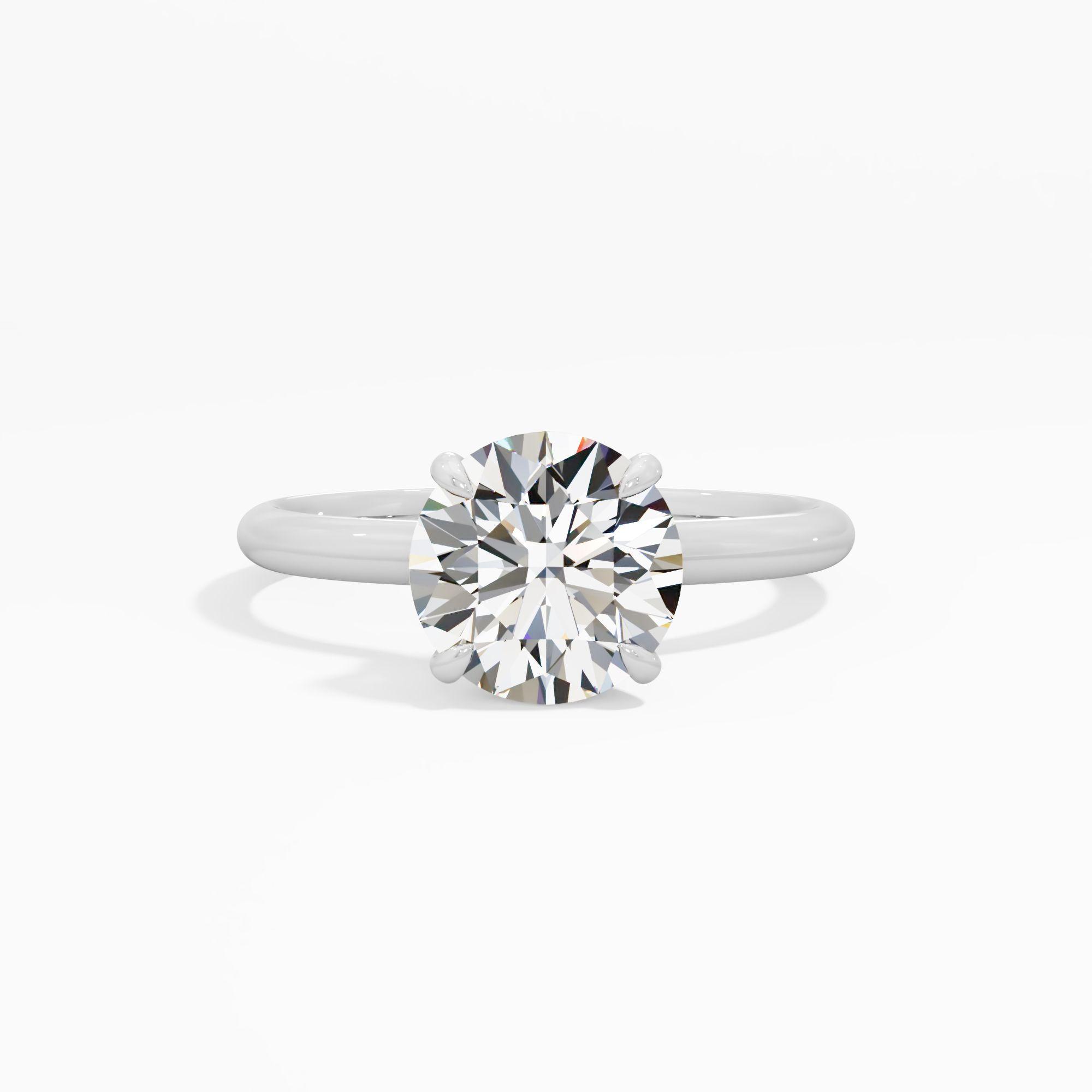 Blossette Flame Solitaire Engagement Ring