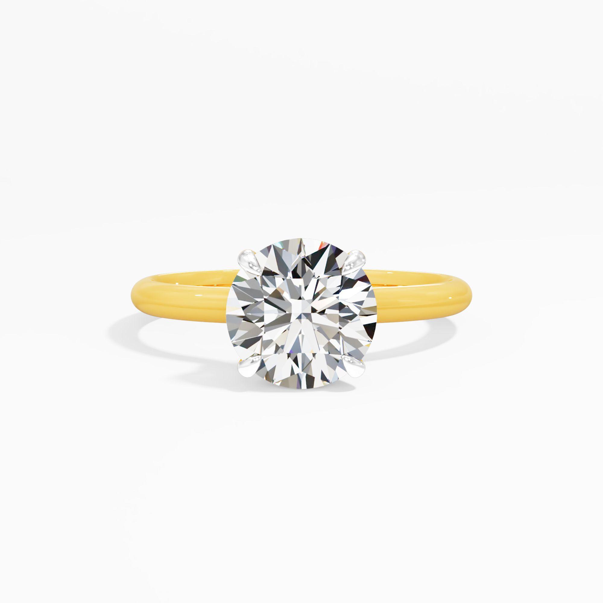 Blossette Flame Solitaire Engagement Ring