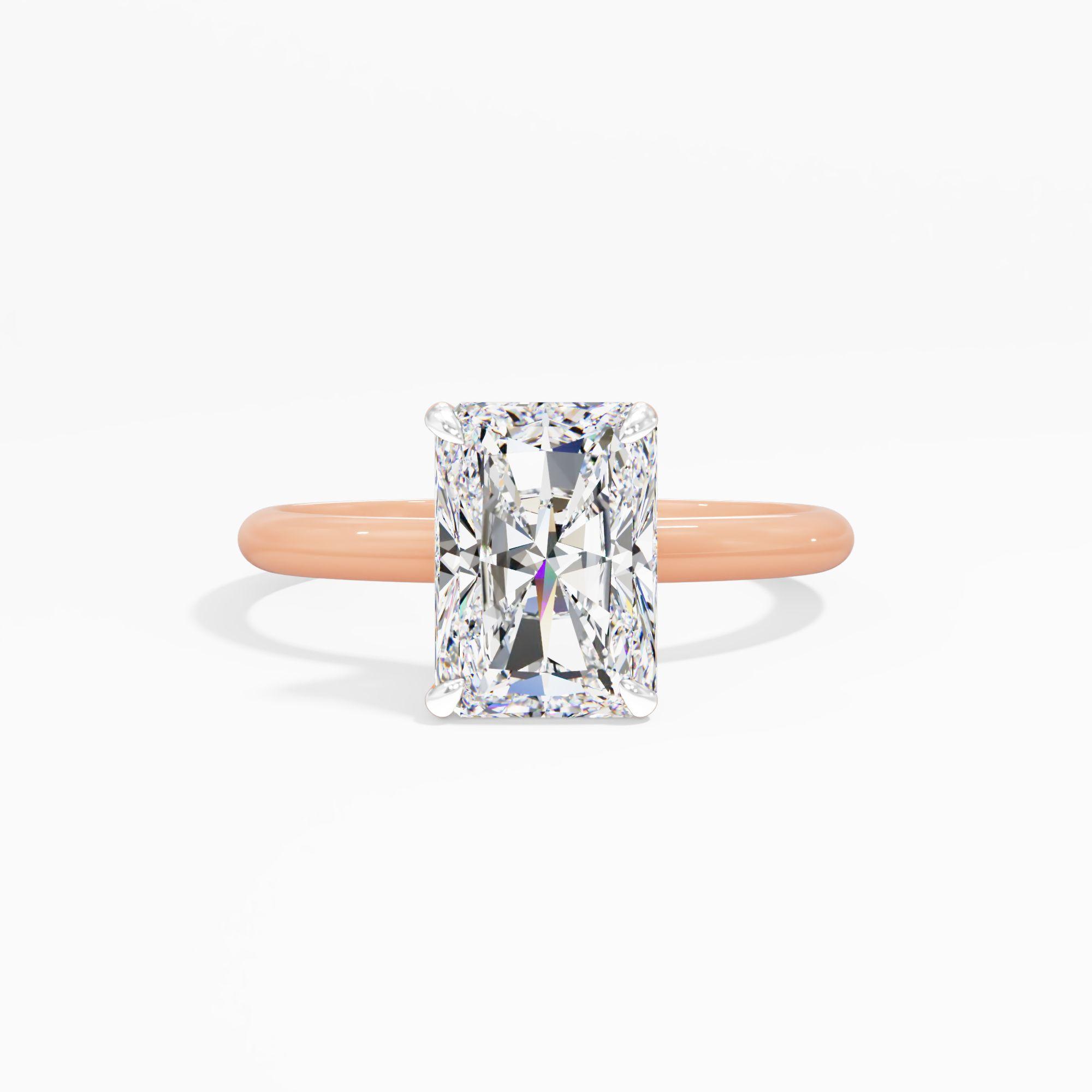 Blossette Flame Solitaire Engagement Ring