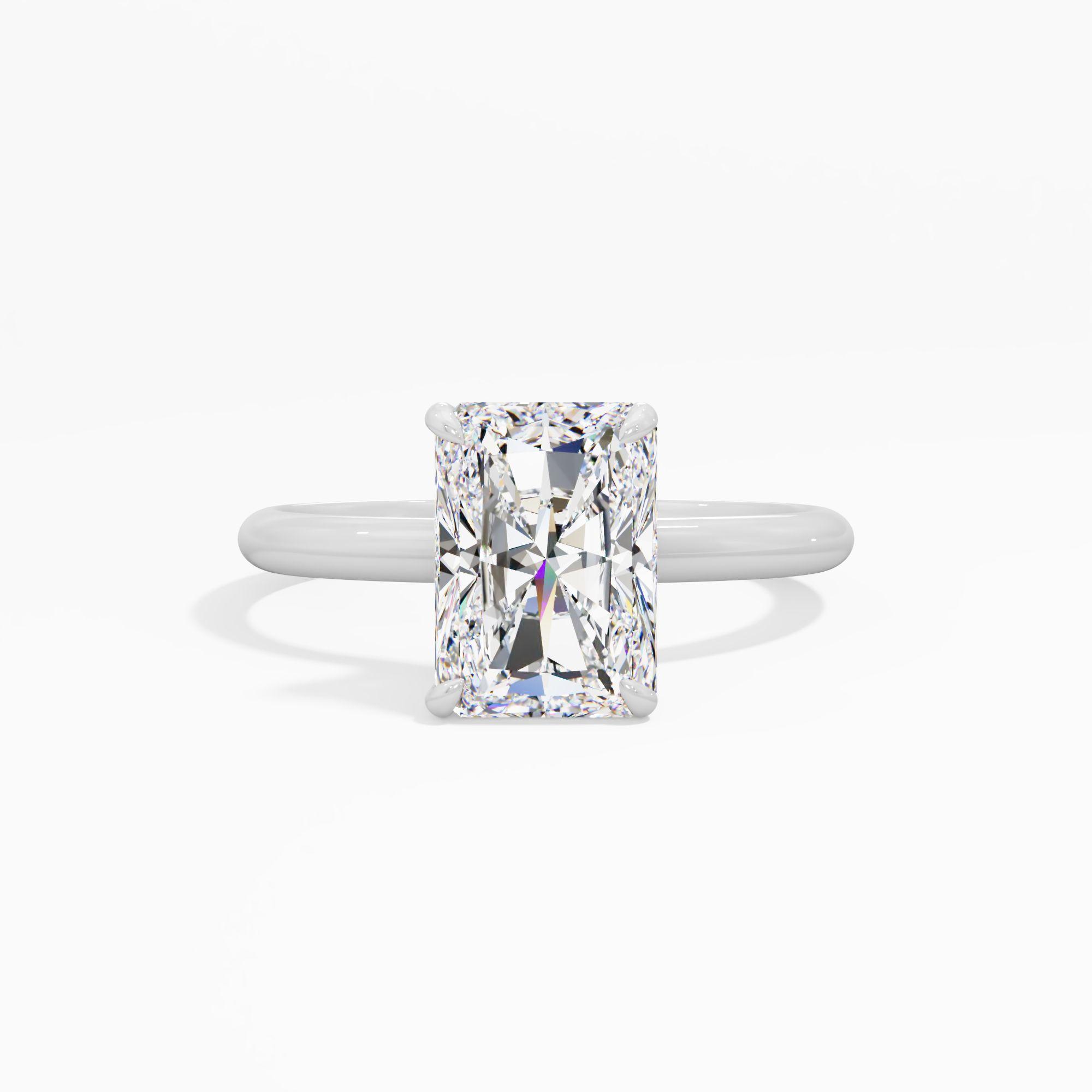 Blossette Flame Solitaire Engagement Ring