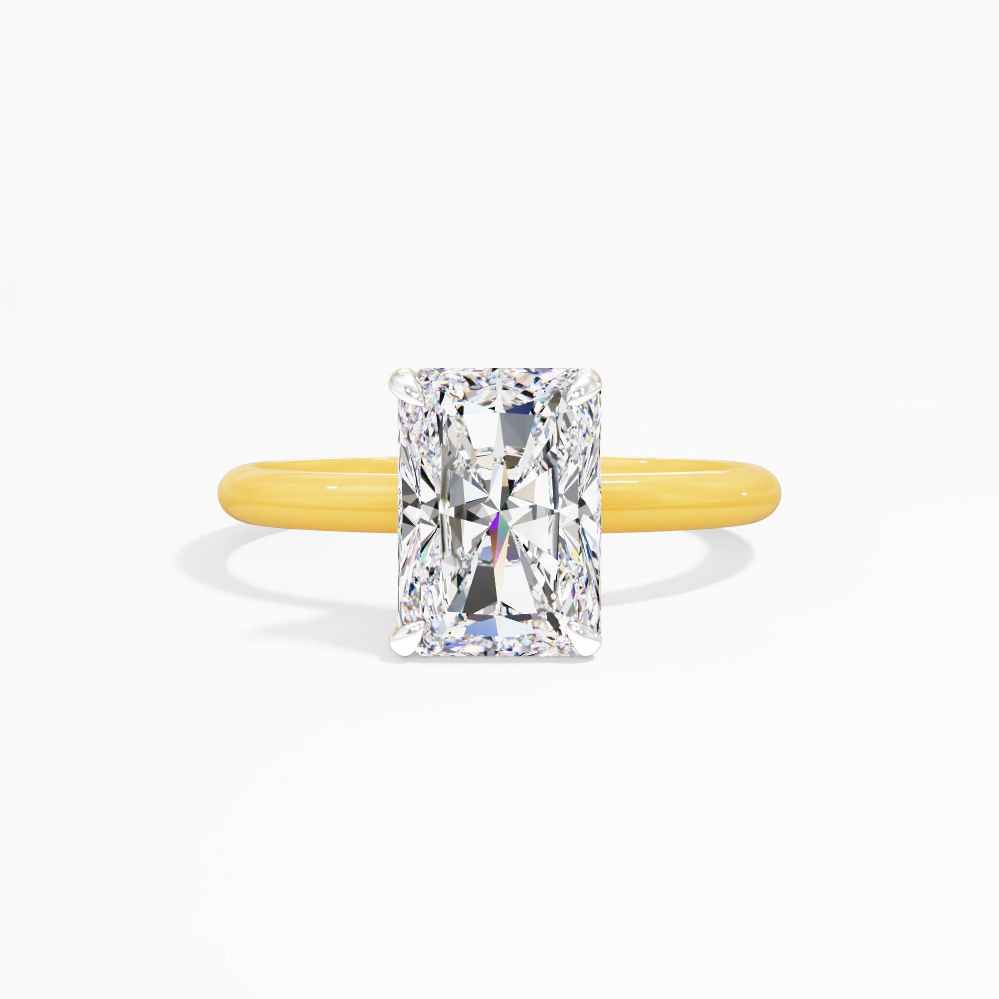 Blossette Flame Solitaire Engagement Ring